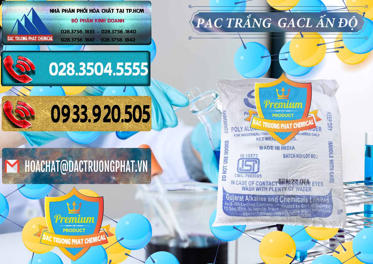 Cty chuyên phân phối và bán PAC - Polyaluminium Chloride Trắng GACL Ấn Độ India - 0266 - Nơi cung cấp ( phân phối ) hóa chất tại TP.HCM - hoachatdetnhuom.com