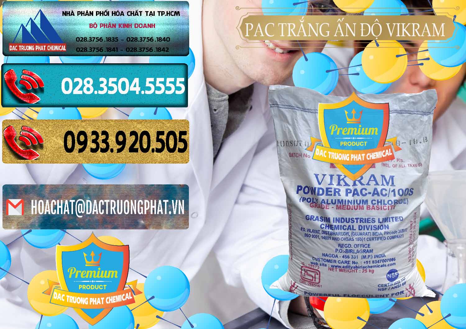 Công ty chuyên phân phối & bán PAC - Polyaluminium Chloride Ấn Độ India Vikram - 0120 - Nơi cung cấp & nhập khẩu hóa chất tại TP.HCM - hoachatdetnhuom.com