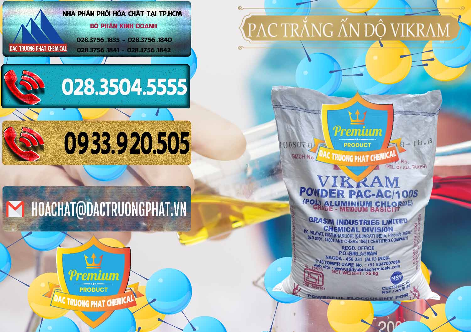 Công ty chuyên cung ứng ( bán ) PAC - Polyaluminium Chloride Ấn Độ India Vikram - 0120 - Phân phối ( bán ) hóa chất tại TP.HCM - hoachatdetnhuom.com