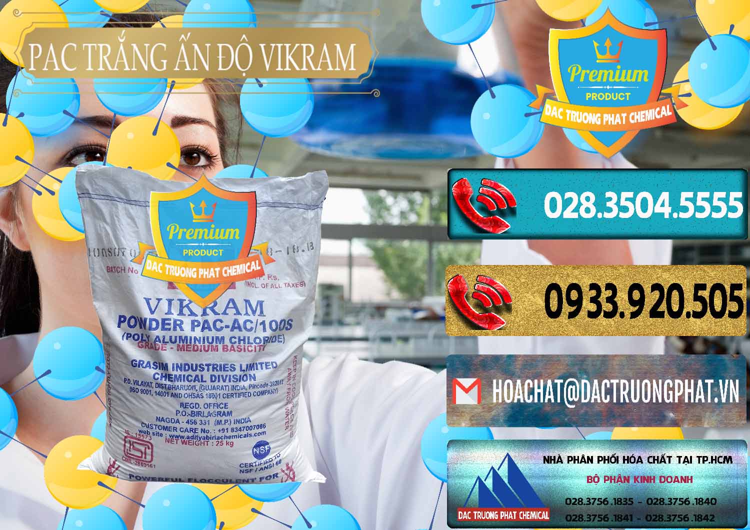 PAC - Polyaluminium Chloride Ấn Độ India Vikram Nơi cung ứng _ bán PAC - Polyaluminium Chloride Ấn Độ India Vikram - 0120 - Nhà phân phối _ bán hóa chất tại TP.HCM - hoachatdetnhuom.com