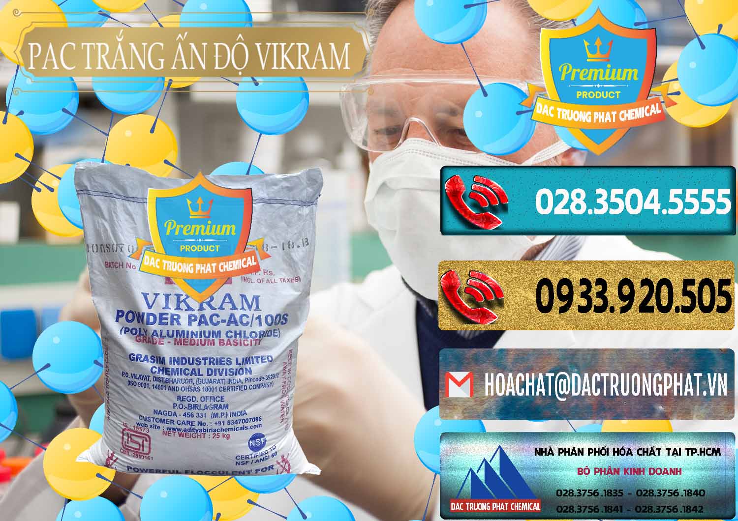 PAC - Polyaluminium Chloride Ấn Độ India Vikram Đơn vị cung ứng _ bán PAC - Polyaluminium Chloride Ấn Độ India Vikram - 0120 - Cty cung cấp - phân phối hóa chất tại TP.HCM - hoachatdetnhuom.com