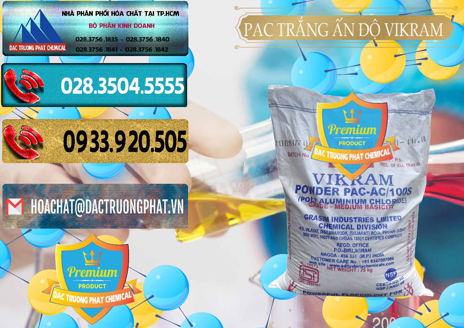PAC - Polyaluminium Chloride Ấn Độ India Vikram Công ty chuyên cung ứng ( bán ) PAC - Polyaluminium Chloride Ấn Độ India Vikram - 0120 - Phân phối ( bán ) hóa chất tại TP.HCM - hoachatdetnhuom.com