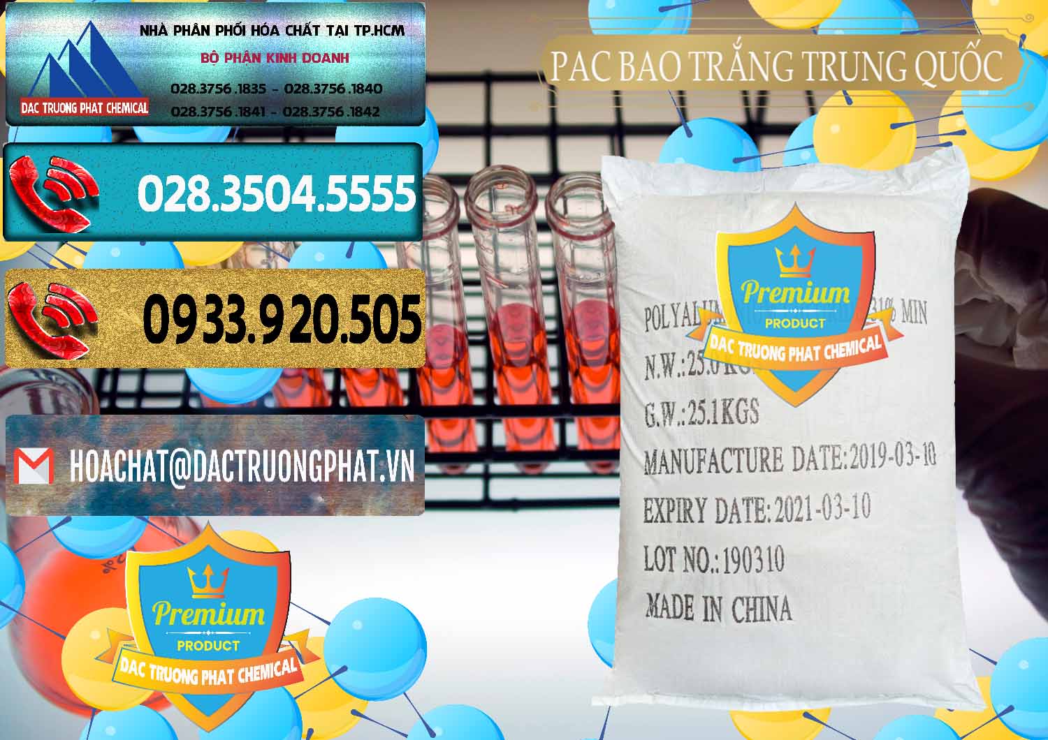 Đơn vị chuyên cung ứng - bán PAC - Polyaluminium Chloride Bao Trắng Trung Quốc China - 0108 - Đơn vị bán và phân phối hóa chất tại TP.HCM - hoachatdetnhuom.com