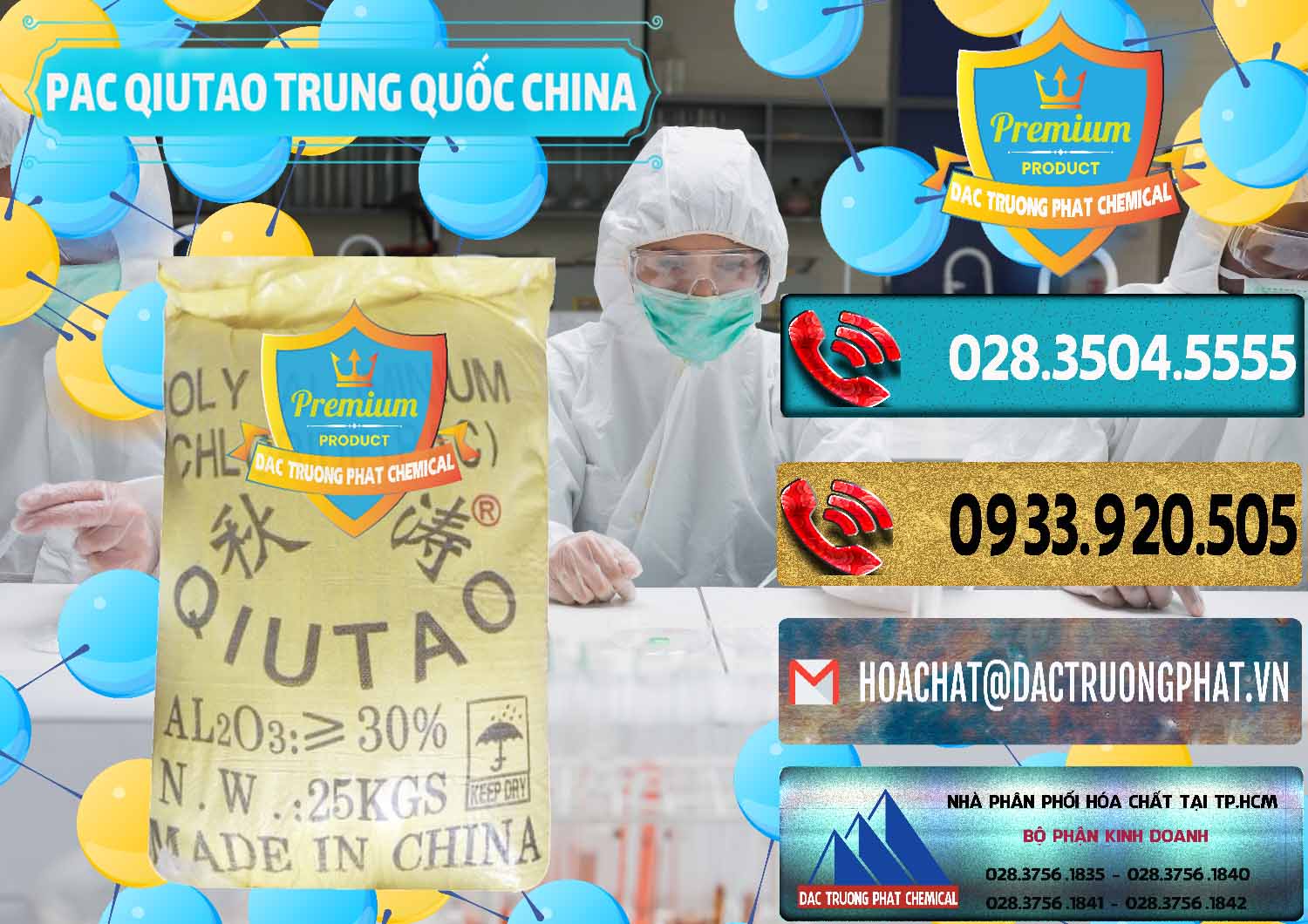 Nơi kinh doanh _ bán PAC - Polyaluminium Chloride Qiutao Trung Quốc China - 0267 - Nhập khẩu - cung cấp hóa chất tại TP.HCM - hoachatdetnhuom.com