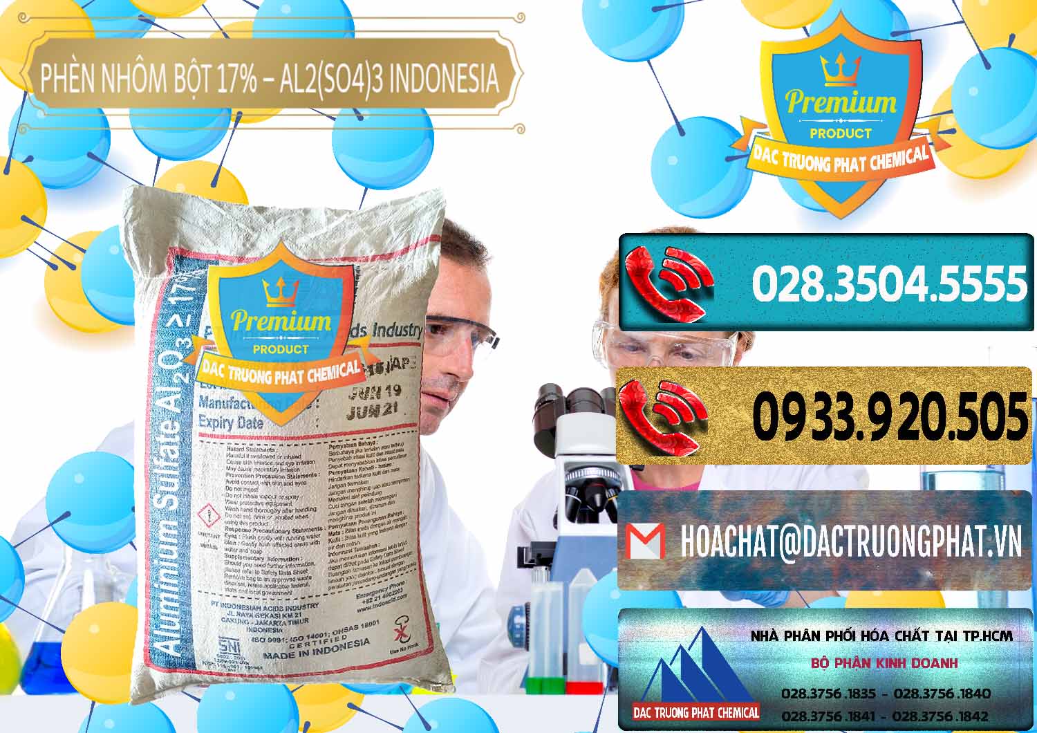 Công ty chuyên bán & cung cấp Phèn Nhôm Bột - Al2(SO4)3 17% bao 25kg Indonesia - 0114 - Nhà phân phối và kinh doanh hóa chất tại TP.HCM - hoachatdetnhuom.com