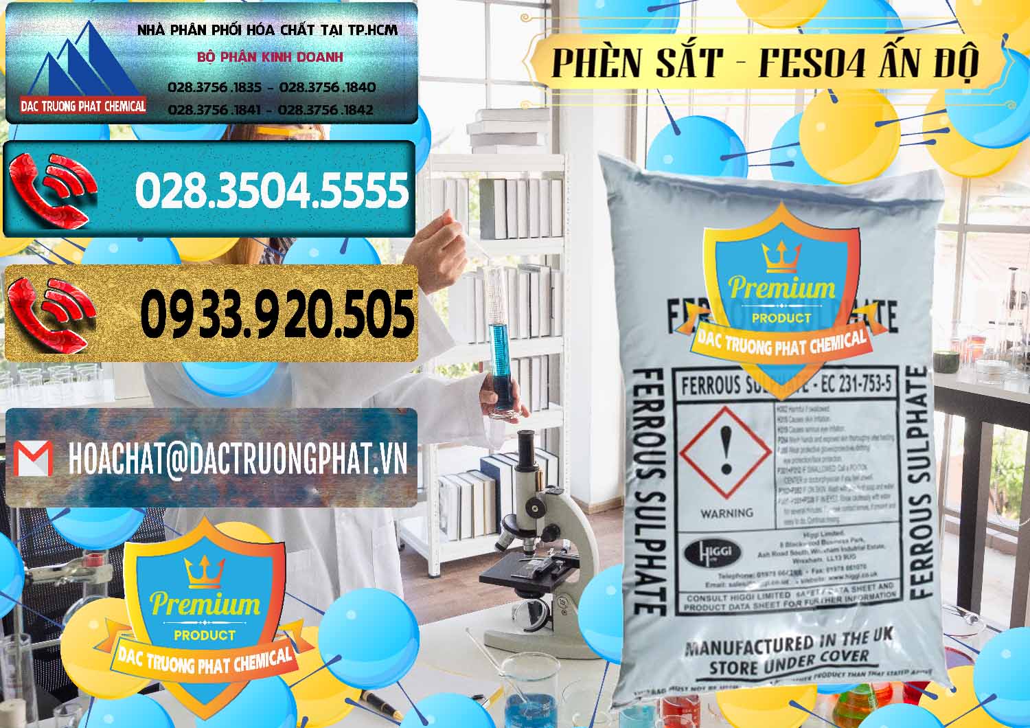 Đơn vị kinh doanh ( bán ) Phèn Sắt - FeSO4.7H2O Ấn Độ India - 0354 - Nơi chuyên phân phối _ cung ứng hóa chất tại TP.HCM - hoachatdetnhuom.com