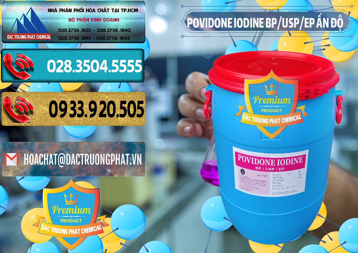 Cty bán ( cung cấp ) Povidone Iodine BP USP EP Ấn Độ India - 0318 - Nhà cung cấp & phân phối hóa chất tại TP.HCM - hoachatdetnhuom.com