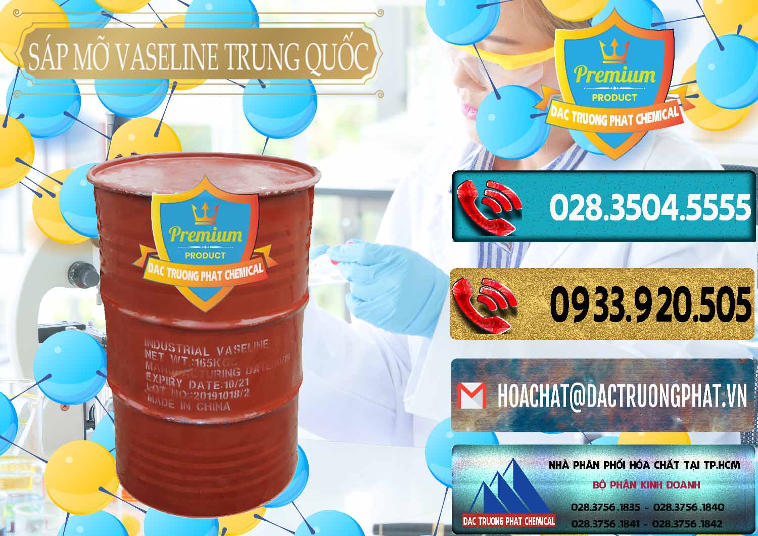 Nơi bán - phân phối Sáp Mỡ Vaseline Trung Quốc China - 0122 - Đơn vị kinh doanh - cung cấp hóa chất tại TP.HCM - hoachatdetnhuom.com