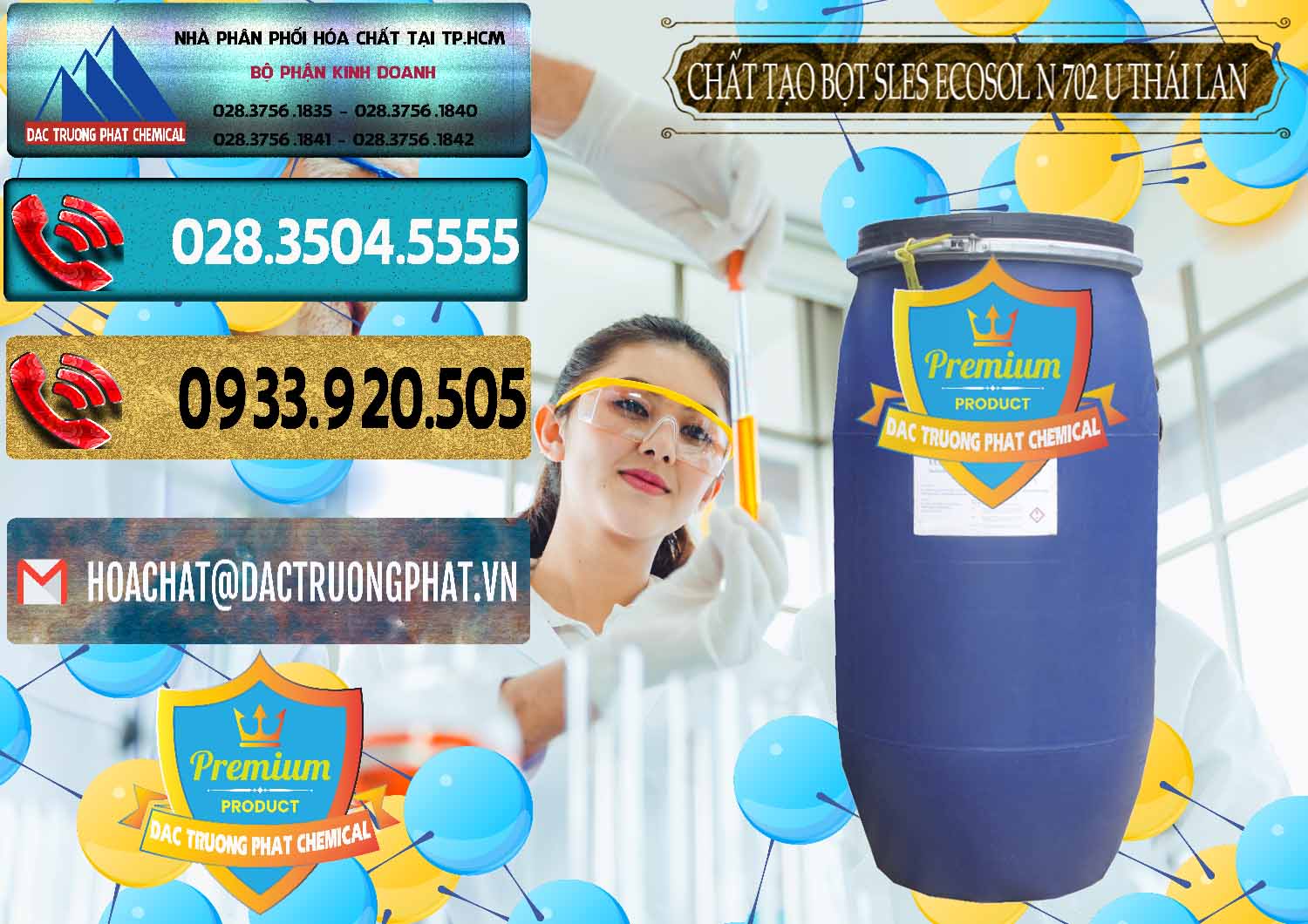 Nơi chuyên bán - cung ứng Chất Tạo Bọt Sles - Sodium Lauryl Ether Sulphate Ecosol N 702 U Thái Lan - 0254 - Cty cung cấp & phân phối hóa chất tại TP.HCM - hoachatdetnhuom.com