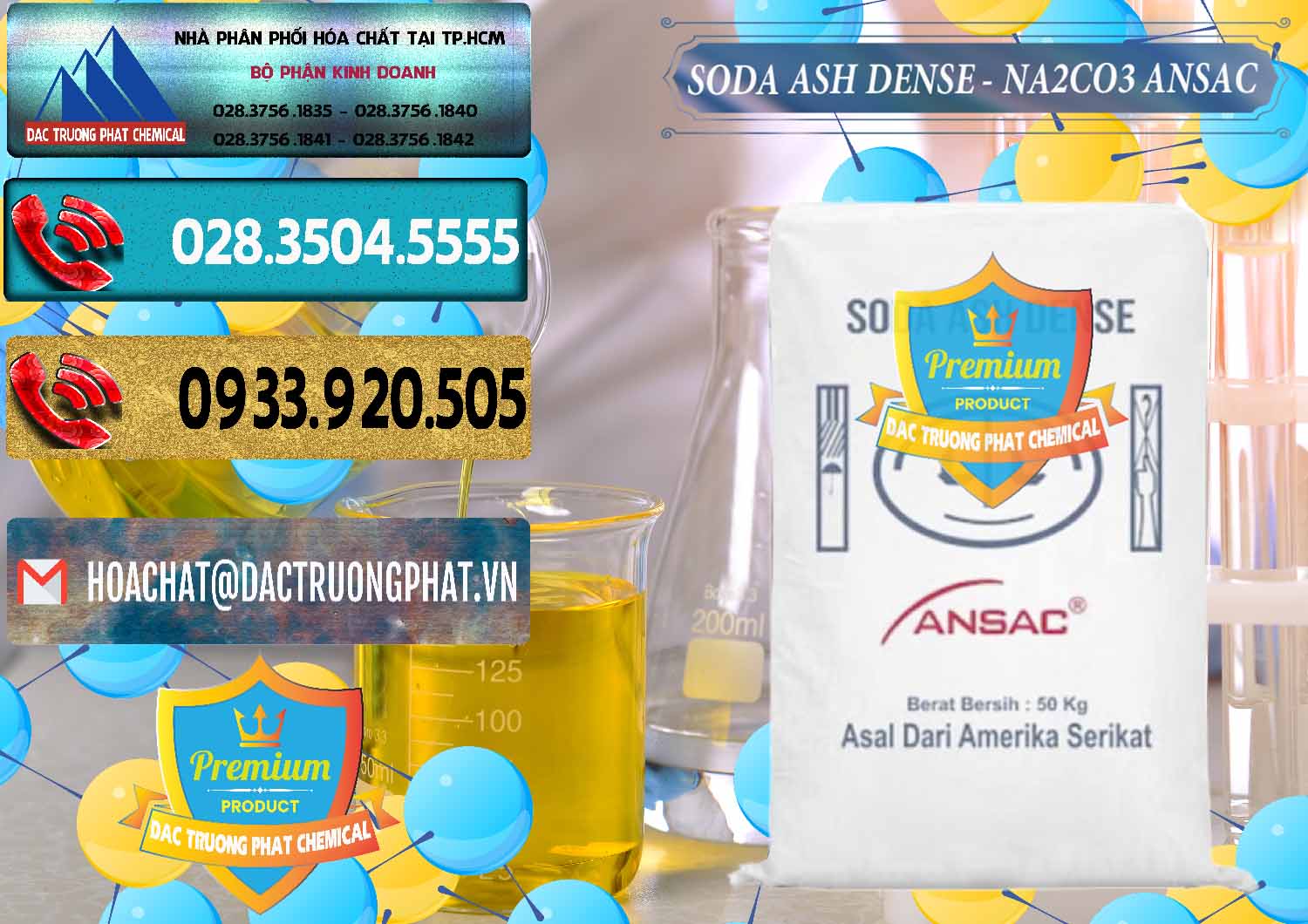 Chuyên nhập khẩu & bán Soda Ash Dense - NA2CO3 Ansac Mỹ USA - 0412 - Chuyên cung cấp _ kinh doanh hóa chất tại TP.HCM - hoachatdetnhuom.com