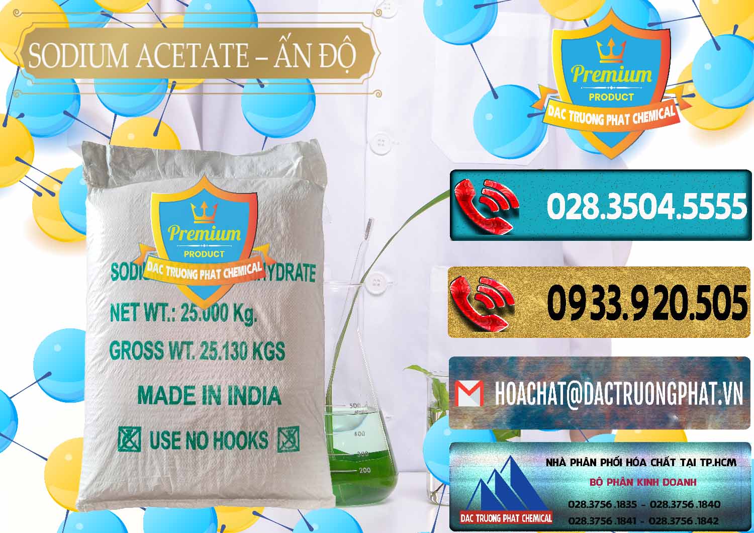 Đơn vị chuyên cung ứng ( bán ) Sodium Acetate - Natri Acetate Ấn Độ India - 0133 - Cung cấp và bán hóa chất tại TP.HCM - hoachatdetnhuom.com