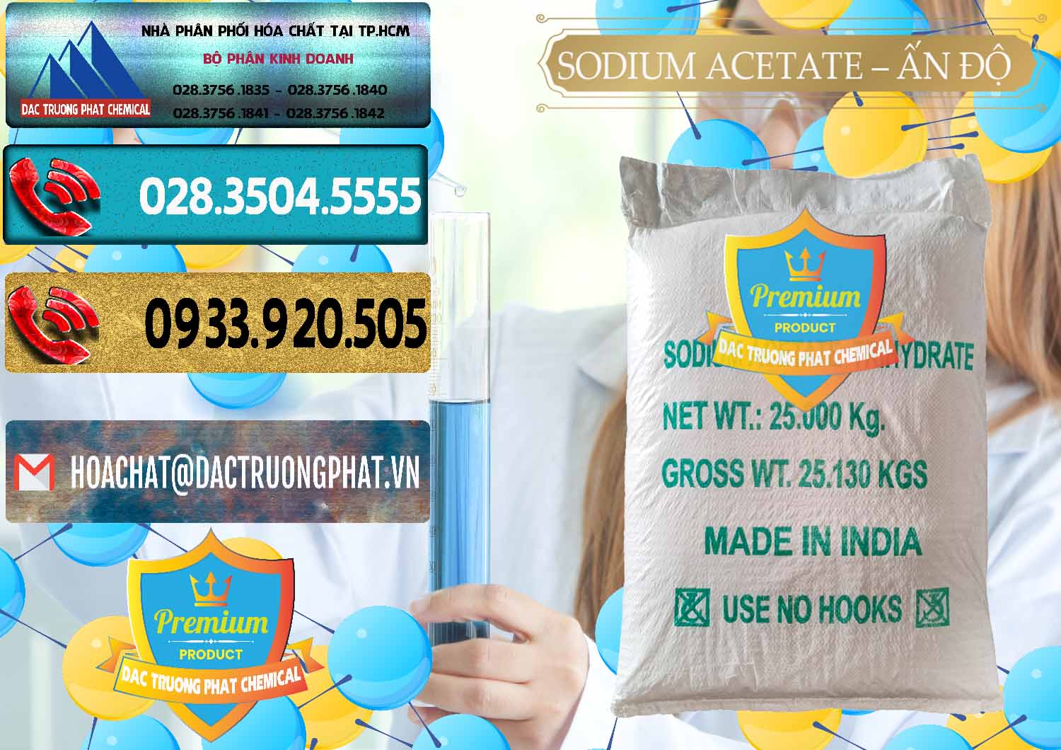 Nơi bán ( phân phối ) Sodium Acetate - Natri Acetate Ấn Độ India - 0133 - Nhà cung cấp và bán hóa chất tại TP.HCM - hoachatdetnhuom.com