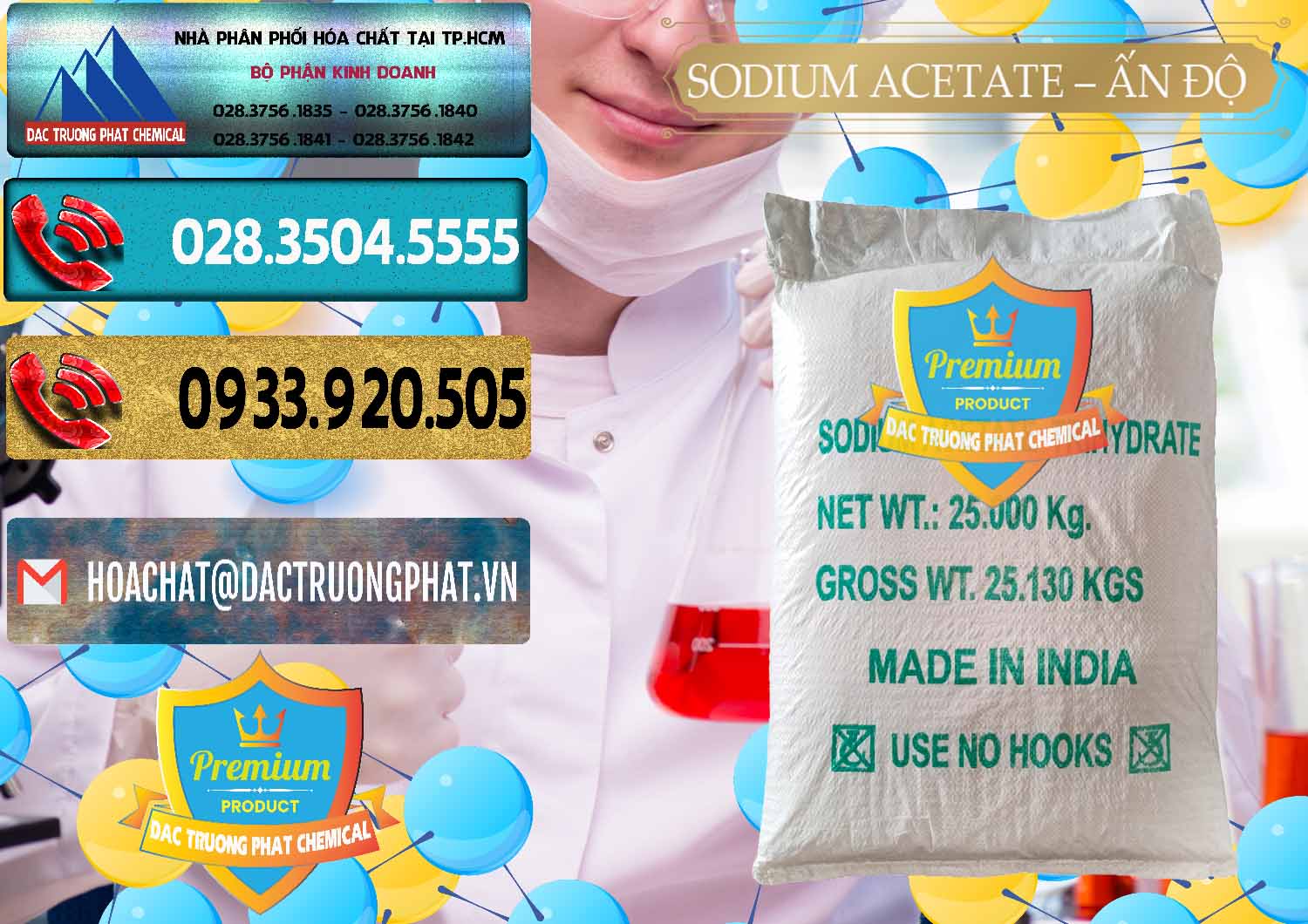 Chuyên bán _ cung cấp Sodium Acetate - Natri Acetate Ấn Độ India - 0133 - Cung cấp và phân phối hóa chất tại TP.HCM - hoachatdetnhuom.com