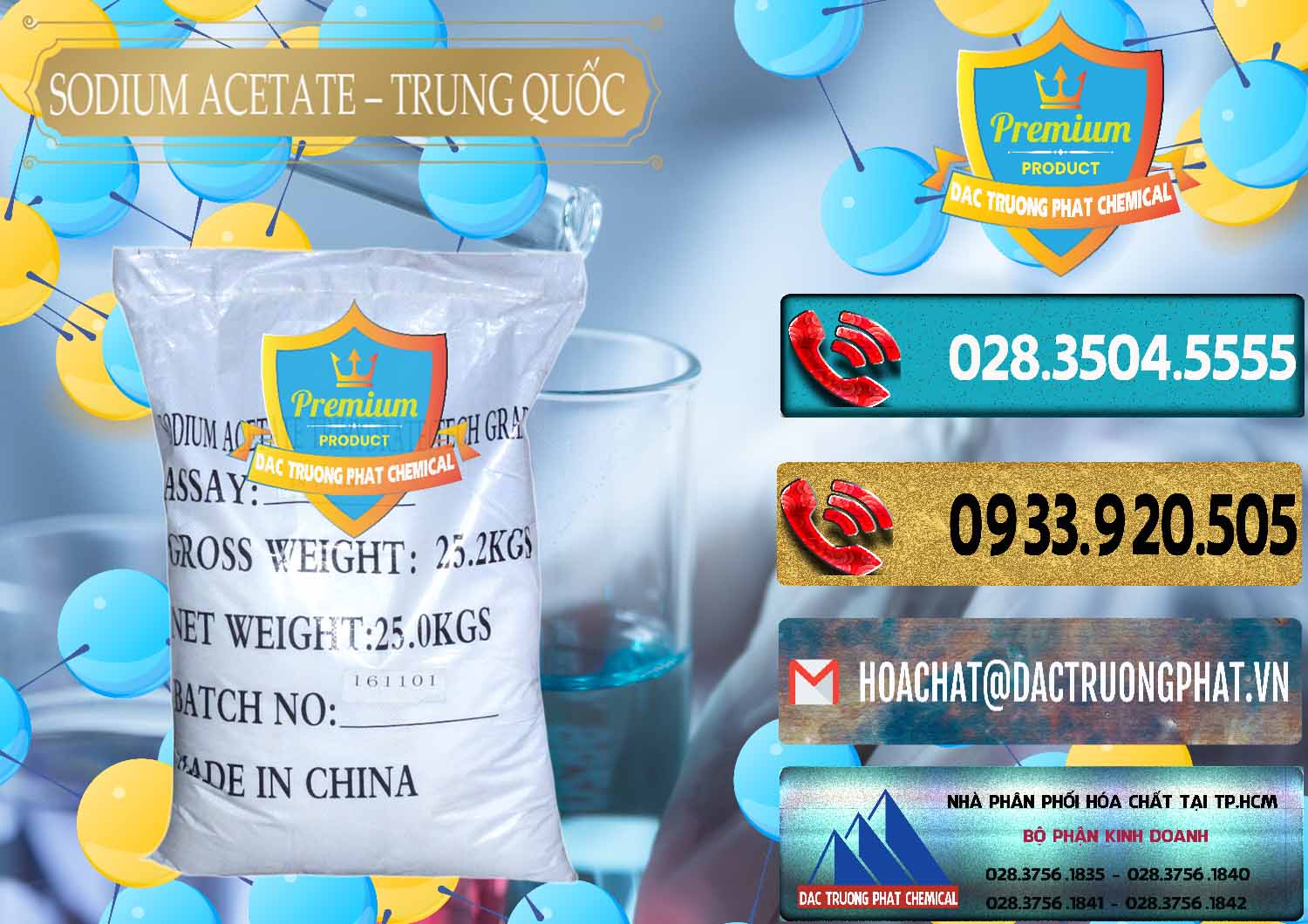 Công ty chuyên bán và cung ứng Sodium Acetate - Natri Acetate Trung Quốc China - 0134 - Đơn vị cung cấp và nhập khẩu hóa chất tại TP.HCM - hoachatdetnhuom.com