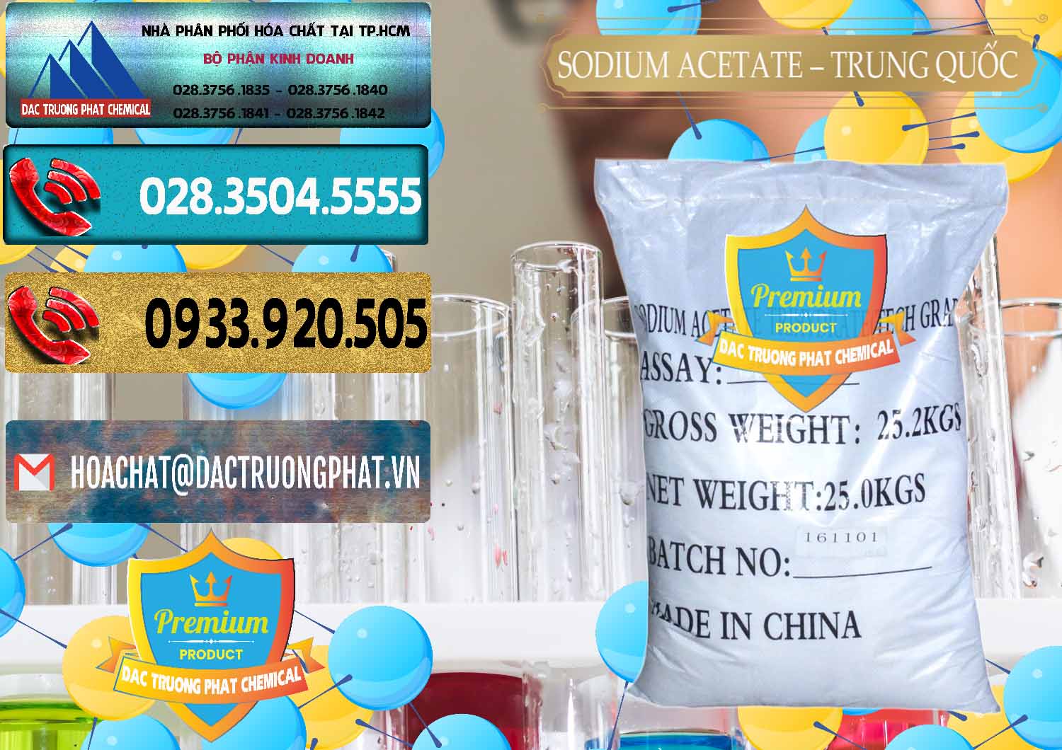 Nơi bán _ phân phối Sodium Acetate - Natri Acetate Trung Quốc China - 0134 - Chuyên nhập khẩu và phân phối hóa chất tại TP.HCM - hoachatdetnhuom.com