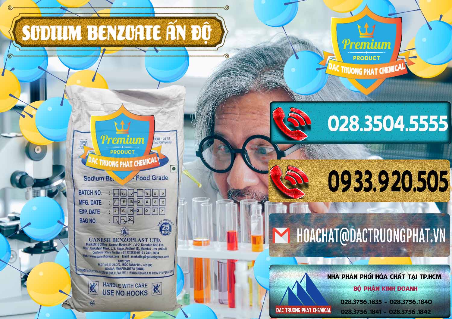 Nơi chuyên phân phối và bán Sodium Benzoate - Mốc Bột Ấn Độ India - 0361 - Đơn vị chuyên nhập khẩu & phân phối hóa chất tại TP.HCM - hoachatdetnhuom.com