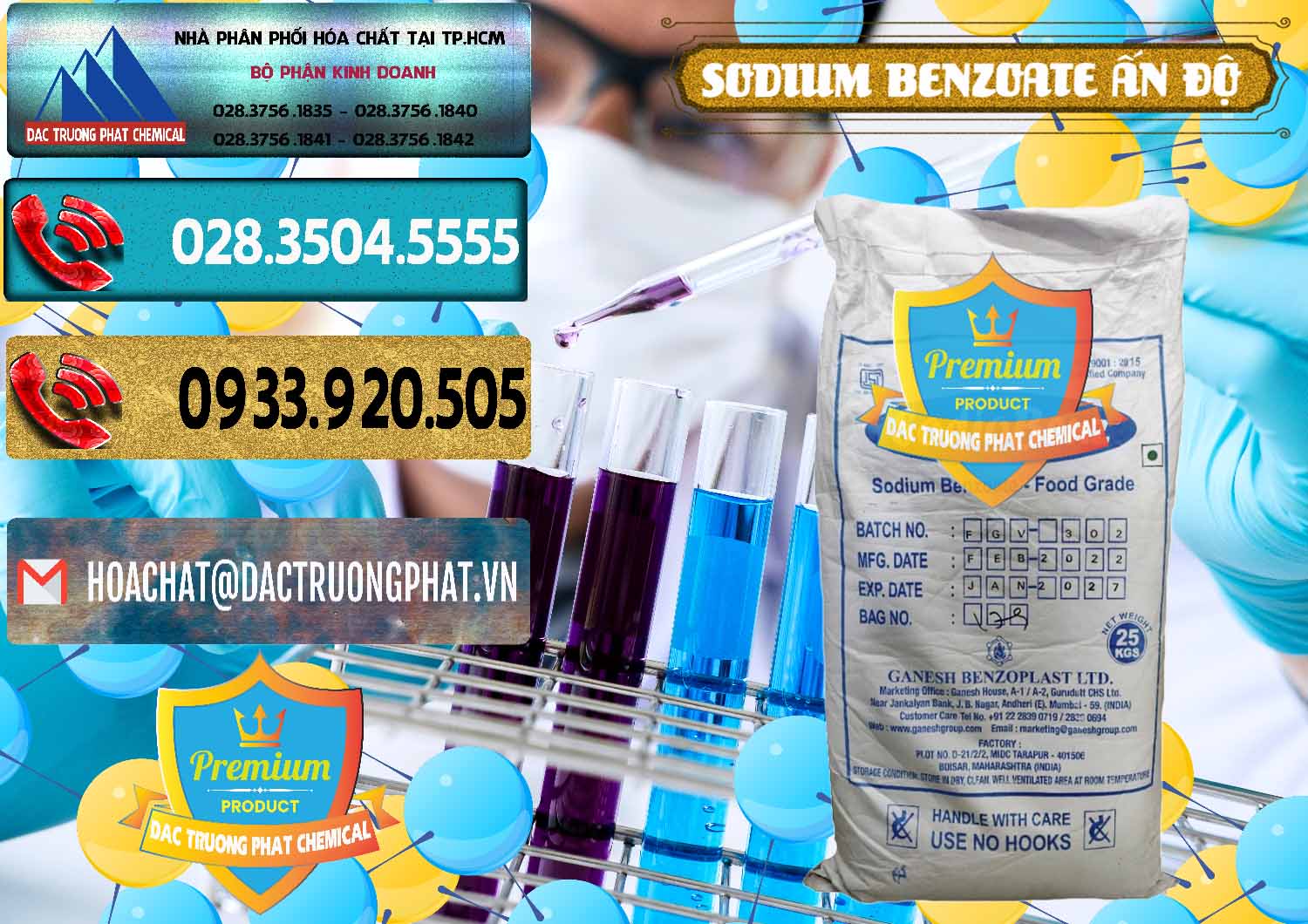 Công ty cung cấp - bán Sodium Benzoate - Mốc Bột Ấn Độ India - 0361 - Nơi cung cấp & nhập khẩu hóa chất tại TP.HCM - hoachatdetnhuom.com