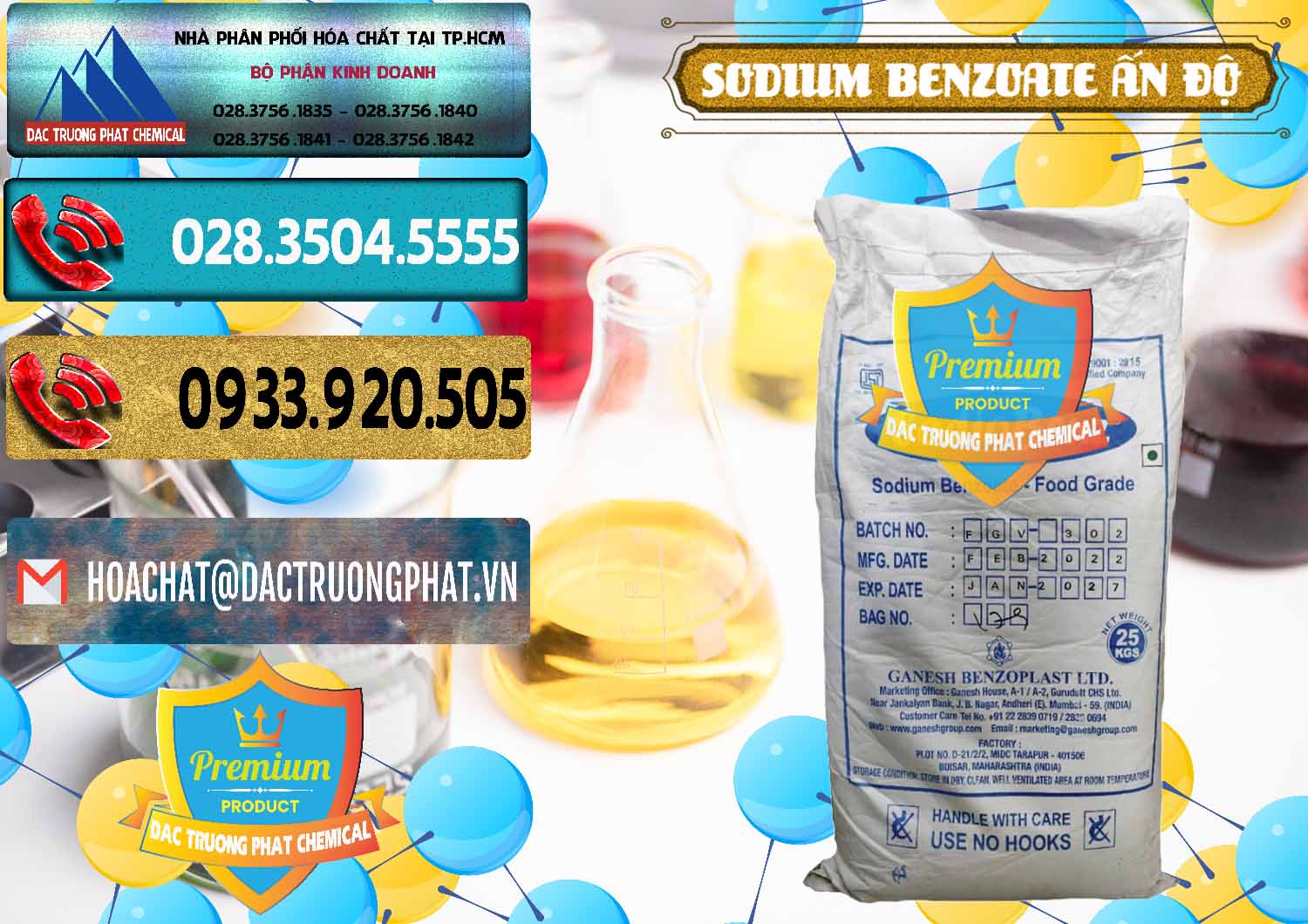 Cty chuyên bán ( cung cấp ) Sodium Benzoate - Mốc Bột Ấn Độ India - 0361 - Nơi nhập khẩu và cung cấp hóa chất tại TP.HCM - hoachatdetnhuom.com