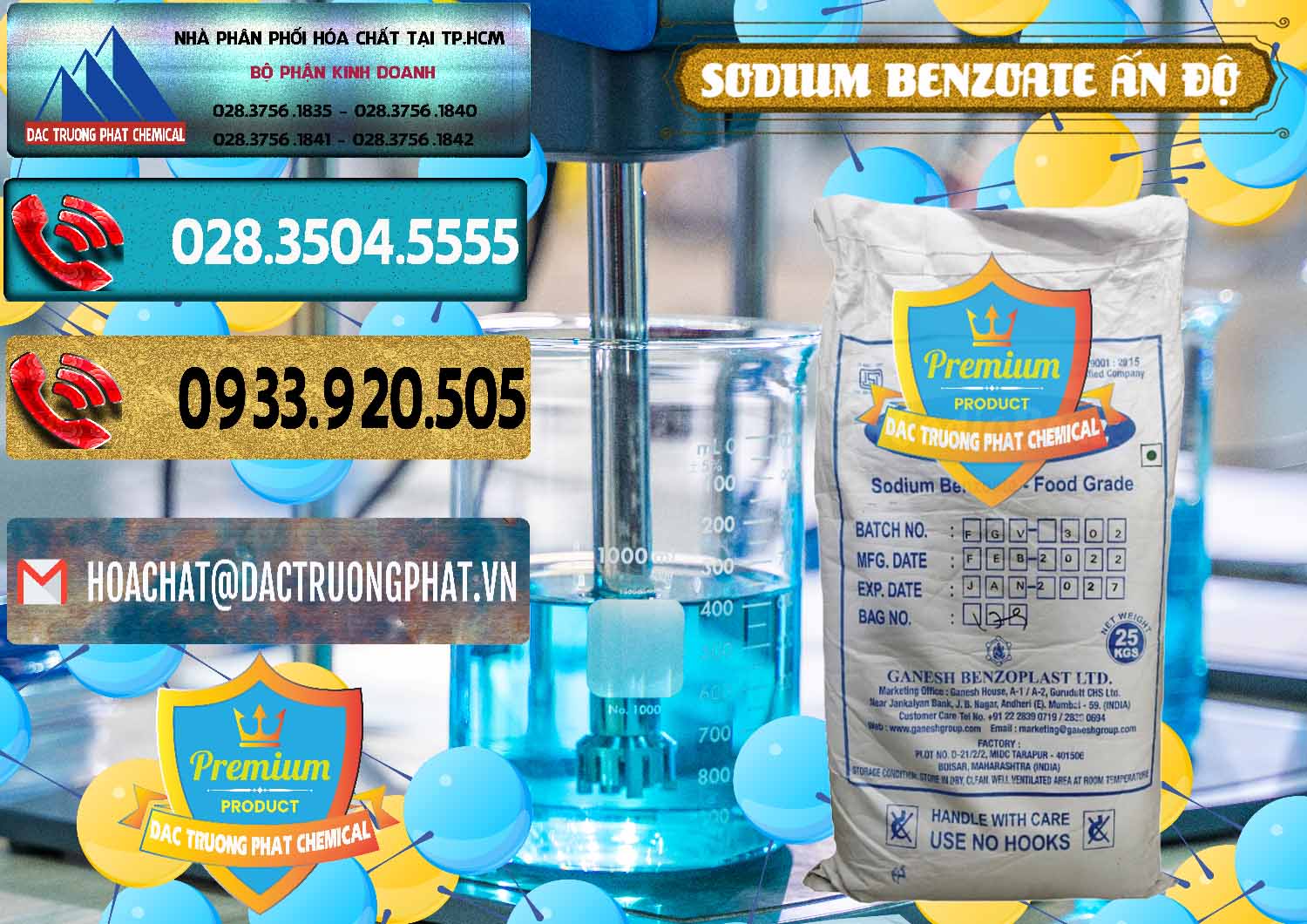 Nhà nhập khẩu và bán Sodium Benzoate - Mốc Bột Ấn Độ India - 0361 - Đơn vị phân phối & cung cấp hóa chất tại TP.HCM - hoachatdetnhuom.com