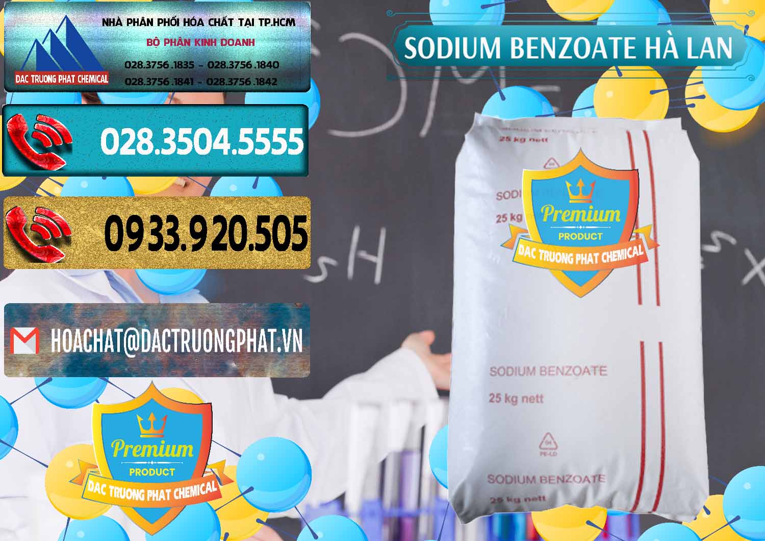 Đơn vị bán ( cung ứng ) Sodium Benzoate - Mốc Bột Chữ Cam Hà Lan Netherlands - 0360 - Đơn vị chuyên cung cấp ( nhập khẩu ) hóa chất tại TP.HCM - hoachatdetnhuom.com