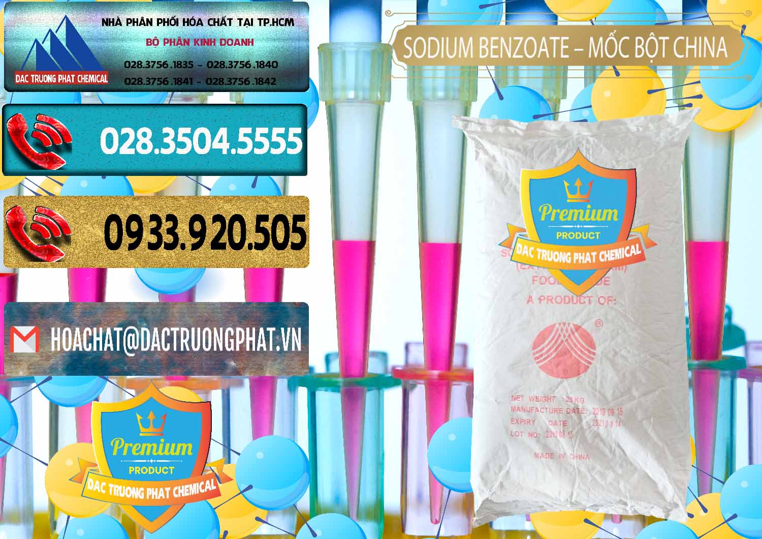 Nơi cung ứng ( bán ) Sodium Benzoate - Mốc Bột Chữ Cam Food Grade Trung Quốc China - 0135 - Cty chuyên phân phối _ cung ứng hóa chất tại TP.HCM - hoachatdetnhuom.com