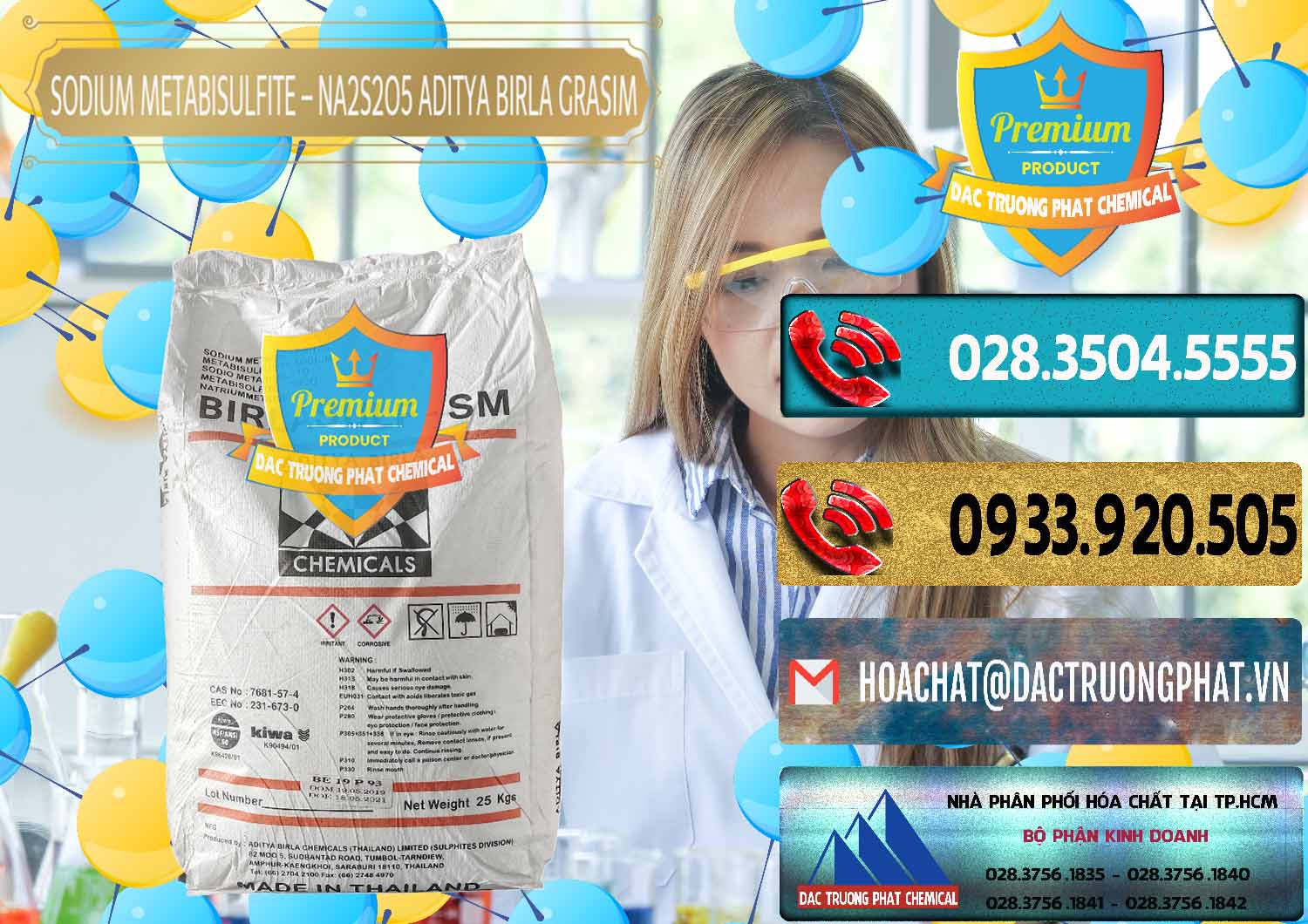 Công ty bán ( cung cấp ) Sodium Metabisulfite - NA2S2O5 Thái Lan Aditya Birla Grasim - 0144 - Công ty cung cấp _ kinh doanh hóa chất tại TP.HCM - hoachatdetnhuom.com