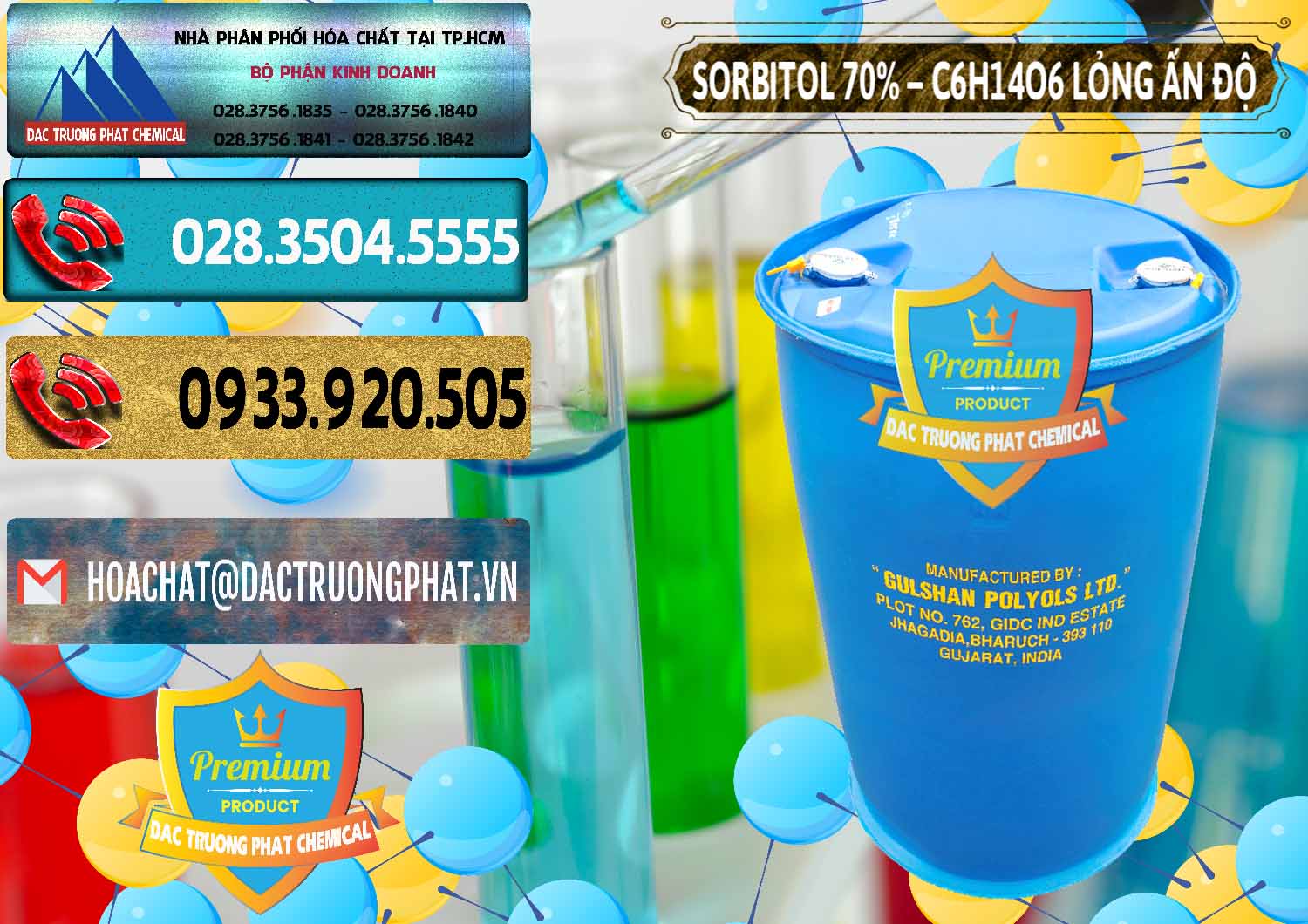 Đơn vị nhập khẩu ( bán ) Sorbitol - C6H14O6 Lỏng 70% Food Grade Ấn Độ India - 0152 - Công ty chuyên kinh doanh _ cung cấp hóa chất tại TP.HCM - hoachatdetnhuom.com