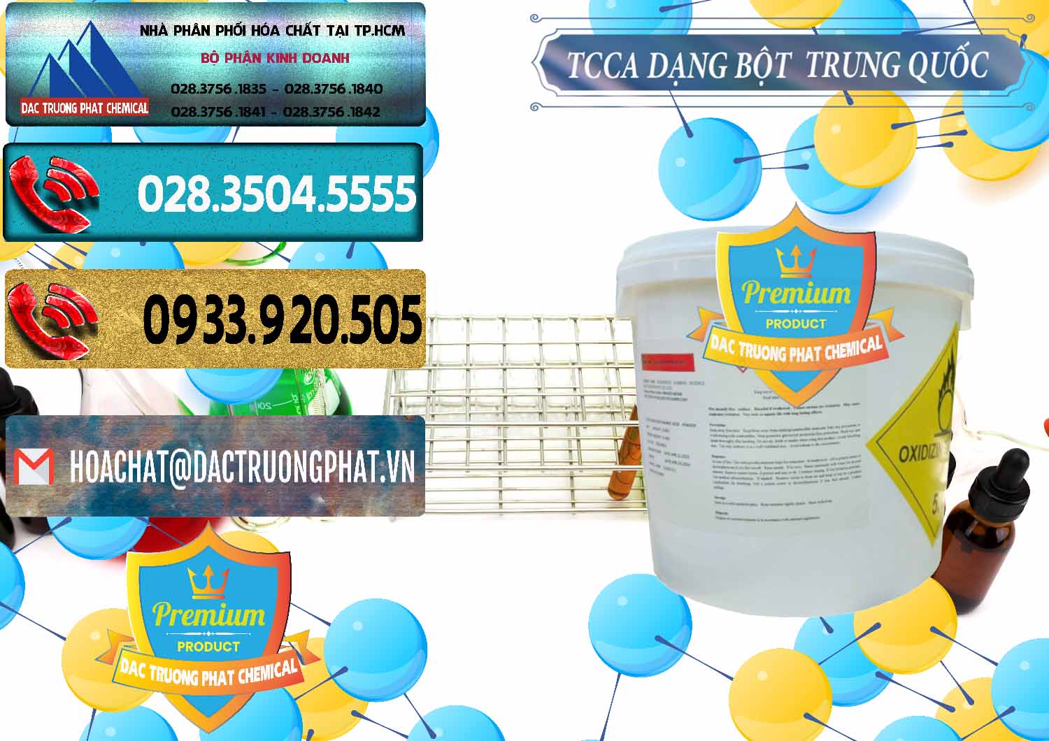 Kinh doanh - bán TCCA - Acid Trichloroisocyanuric Dạng Bột Thùng 5kg Trung Quốc China - 0378 - Nơi bán & phân phối hóa chất tại TP.HCM - hoachatdetnhuom.com