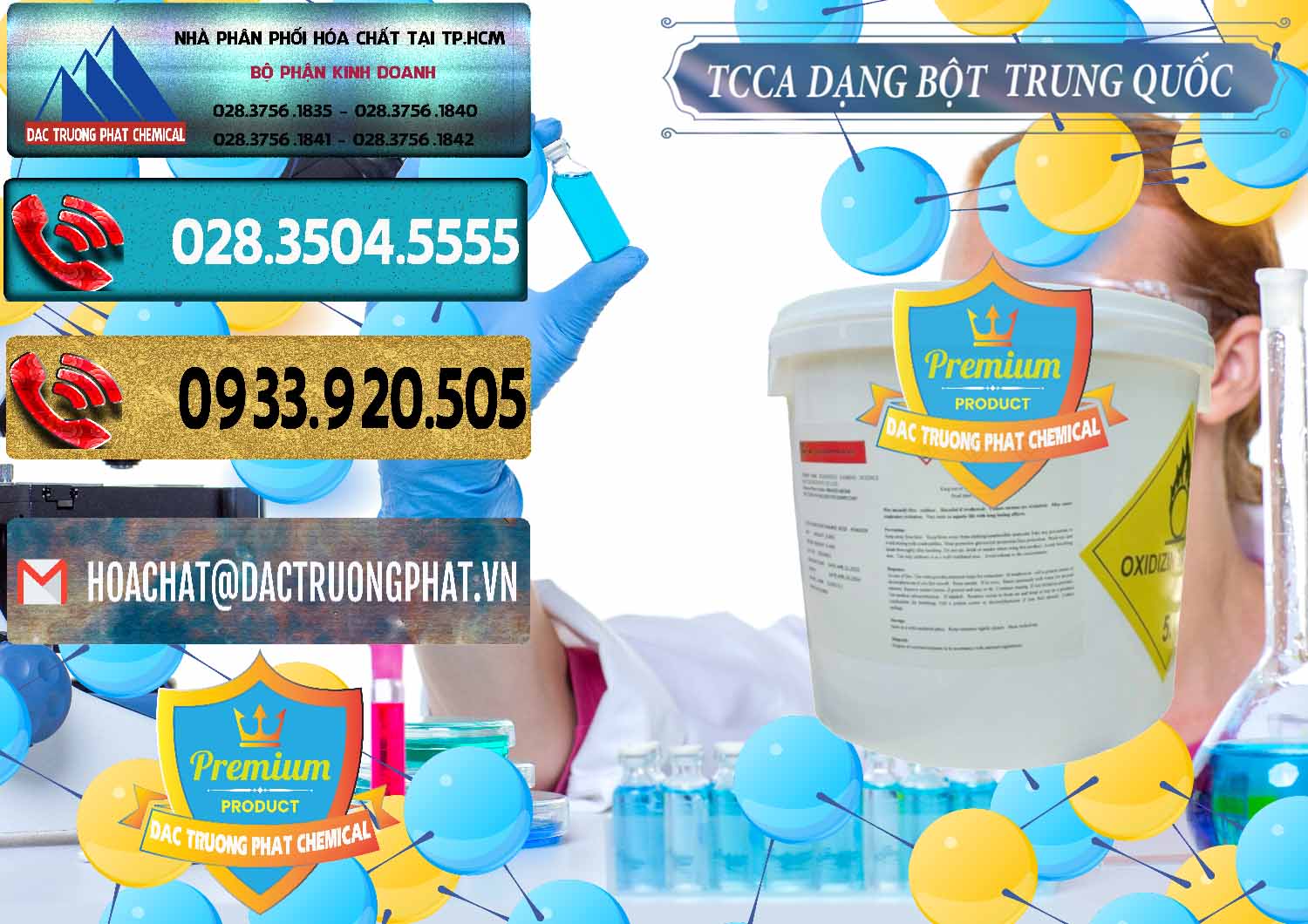 Chuyên cung cấp ( bán ) TCCA - Acid Trichloroisocyanuric Dạng Bột Thùng 5kg Trung Quốc China - 0378 - Công ty chuyên nhập khẩu và cung cấp hóa chất tại TP.HCM - hoachatdetnhuom.com