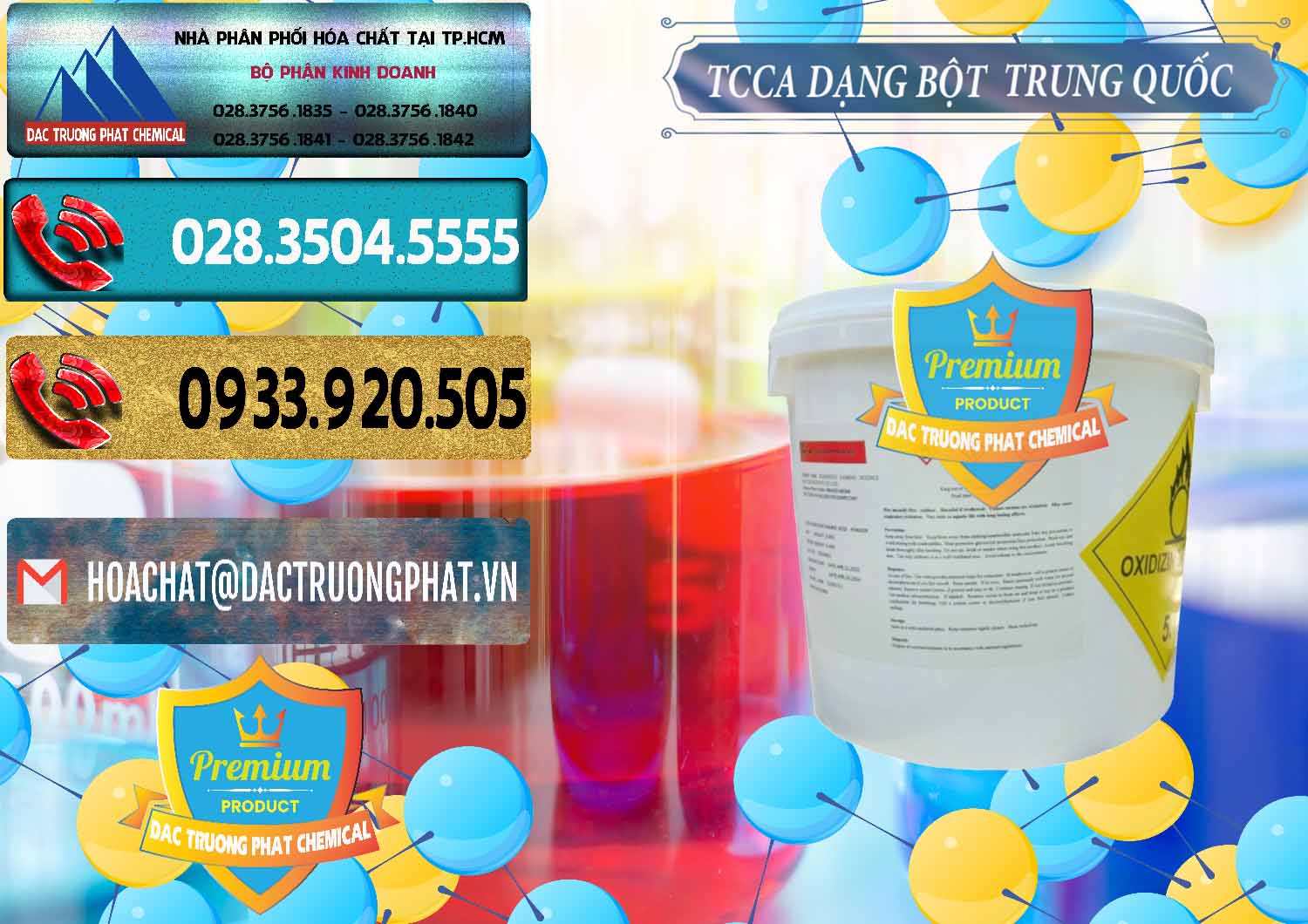 Đơn vị chuyên bán ( cung cấp ) TCCA - Acid Trichloroisocyanuric Dạng Bột Thùng 5kg Trung Quốc China - 0378 - Chuyên nhập khẩu ( cung cấp ) hóa chất tại TP.HCM - hoachatdetnhuom.com