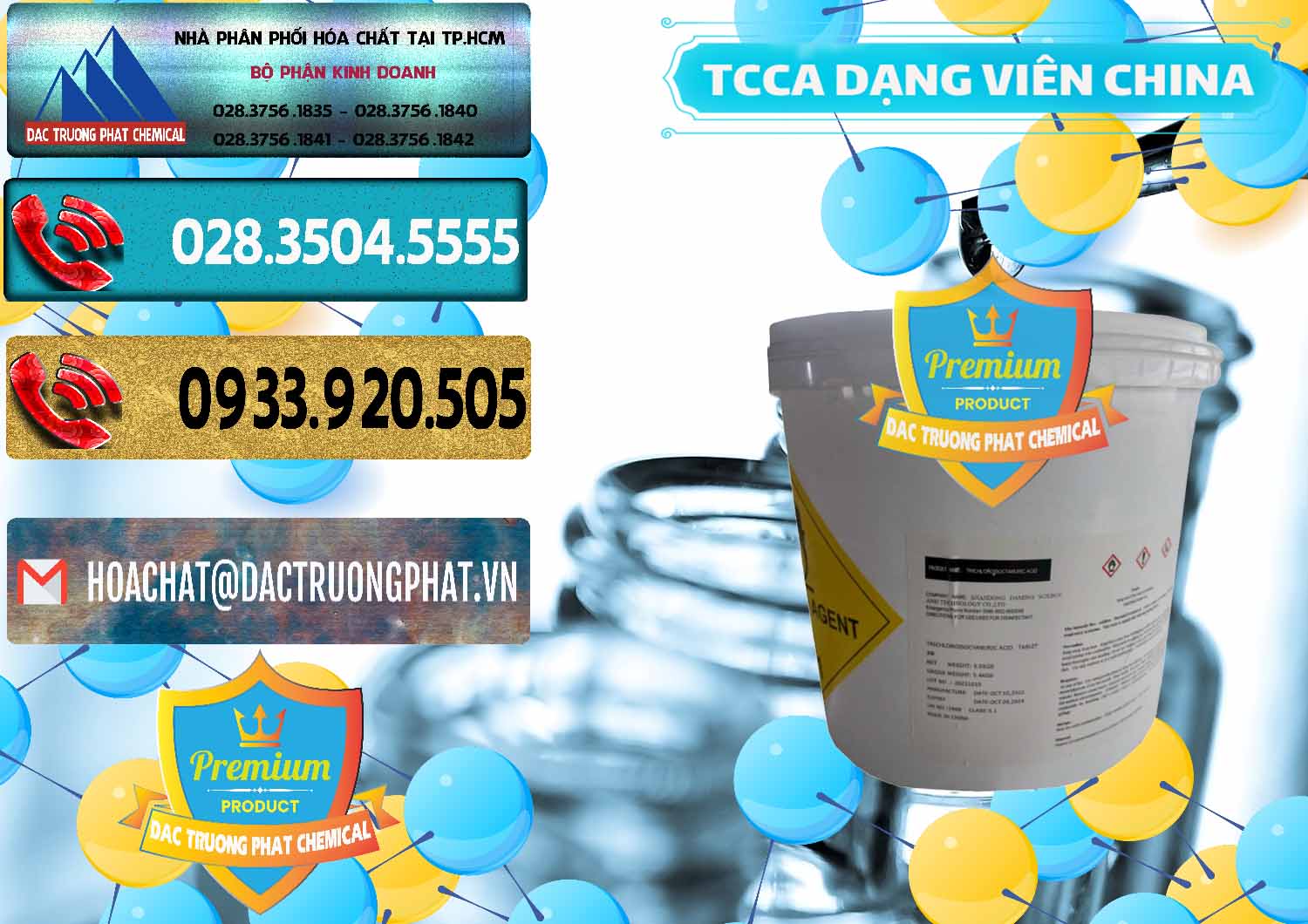Đơn vị chuyên cung ứng _ bán TCCA - Acid Trichloroisocyanuric Dạng Viên Thùng 5kg Trung Quốc China - 0379 - Đơn vị phân phối & cung cấp hóa chất tại TP.HCM - hoachatdetnhuom.com