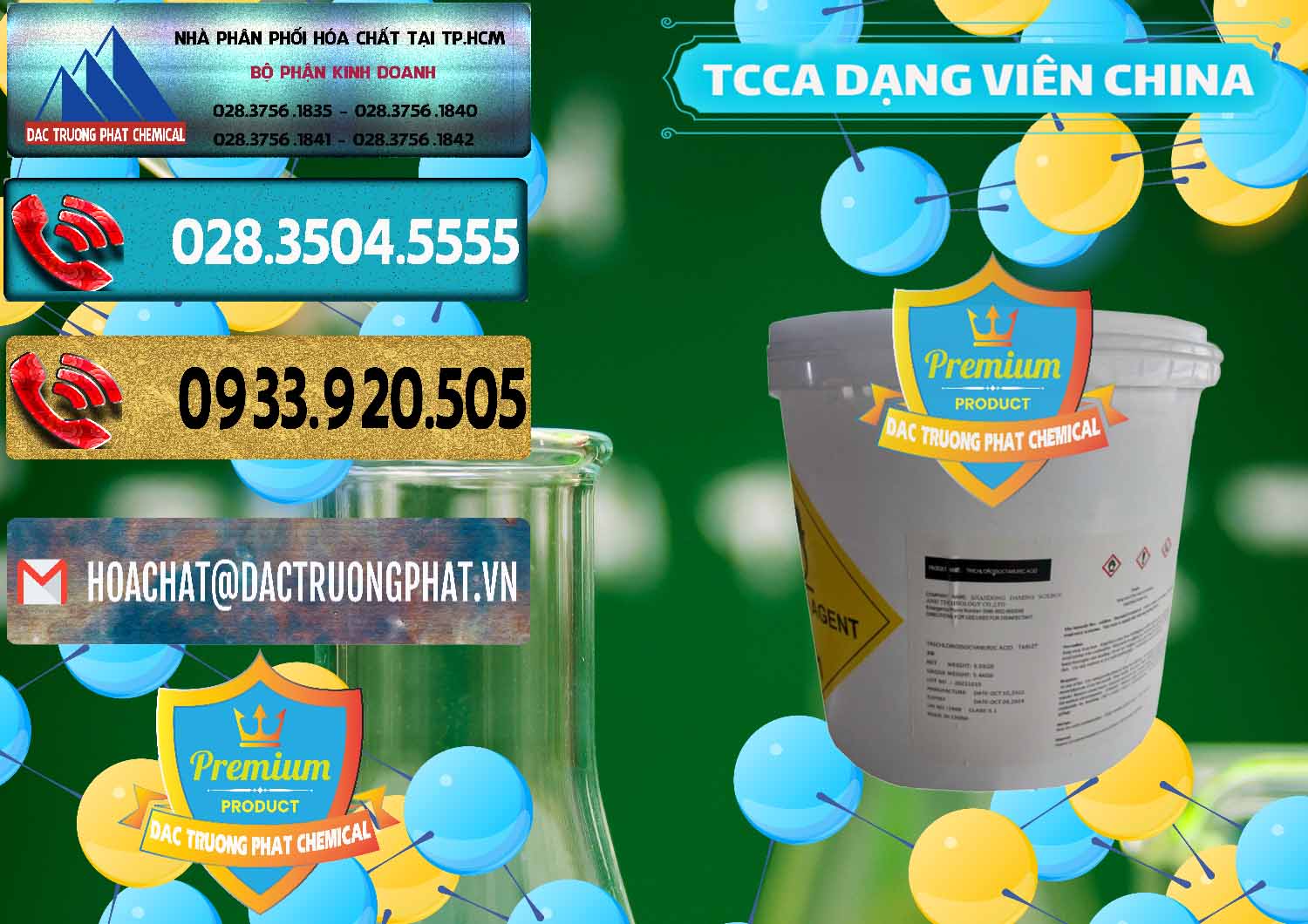 Đơn vị chuyên nhập khẩu và bán TCCA - Acid Trichloroisocyanuric Dạng Viên Thùng 5kg Trung Quốc China - 0379 - Đơn vị chuyên bán và cung cấp hóa chất tại TP.HCM - hoachatdetnhuom.com