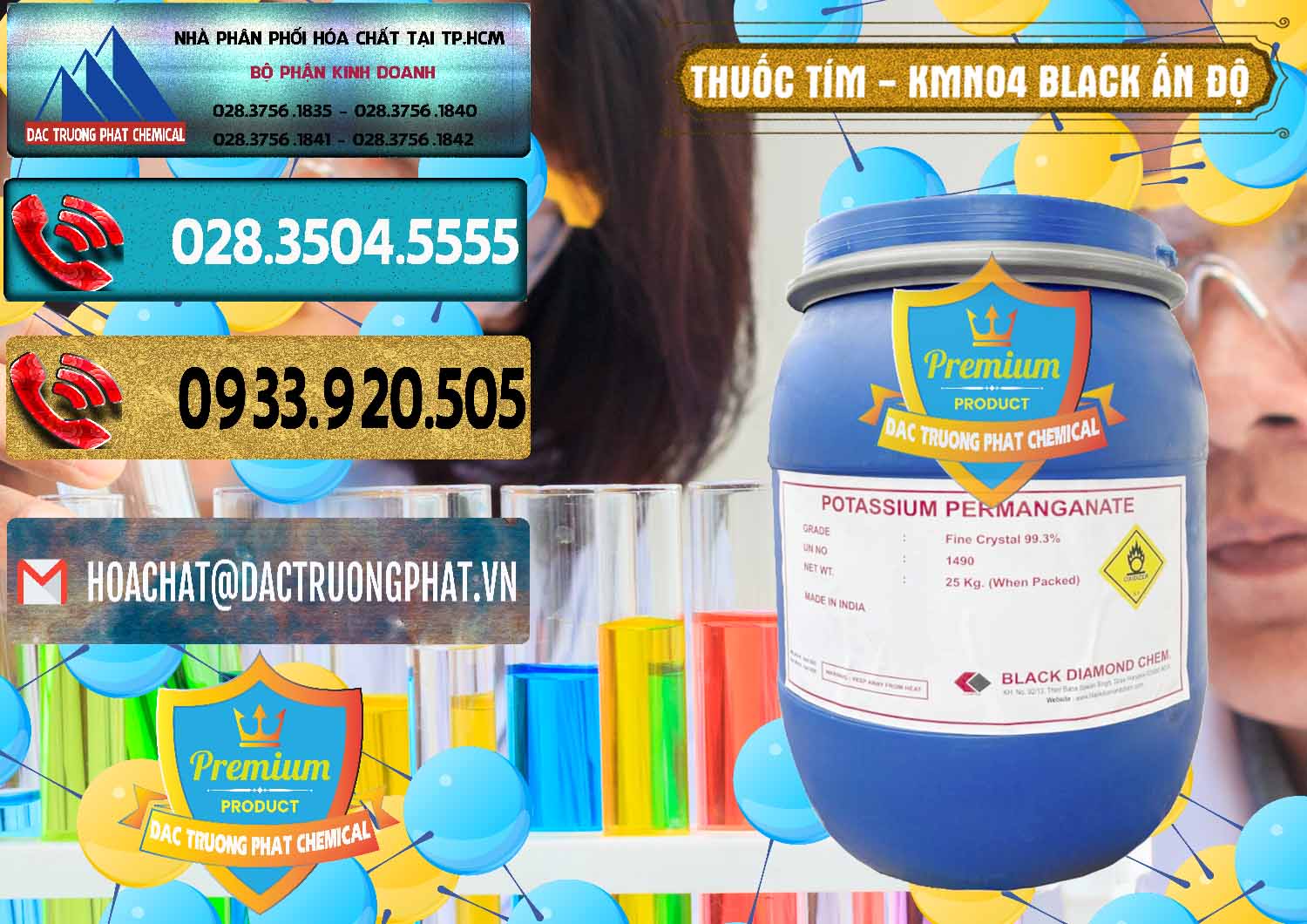 Cty bán _ cung ứng Thuốc Tím - KMNO4 Black Diamond Ấn Độ India - 0414 - Chuyên kinh doanh và cung cấp hóa chất tại TP.HCM - hoachatdetnhuom.com