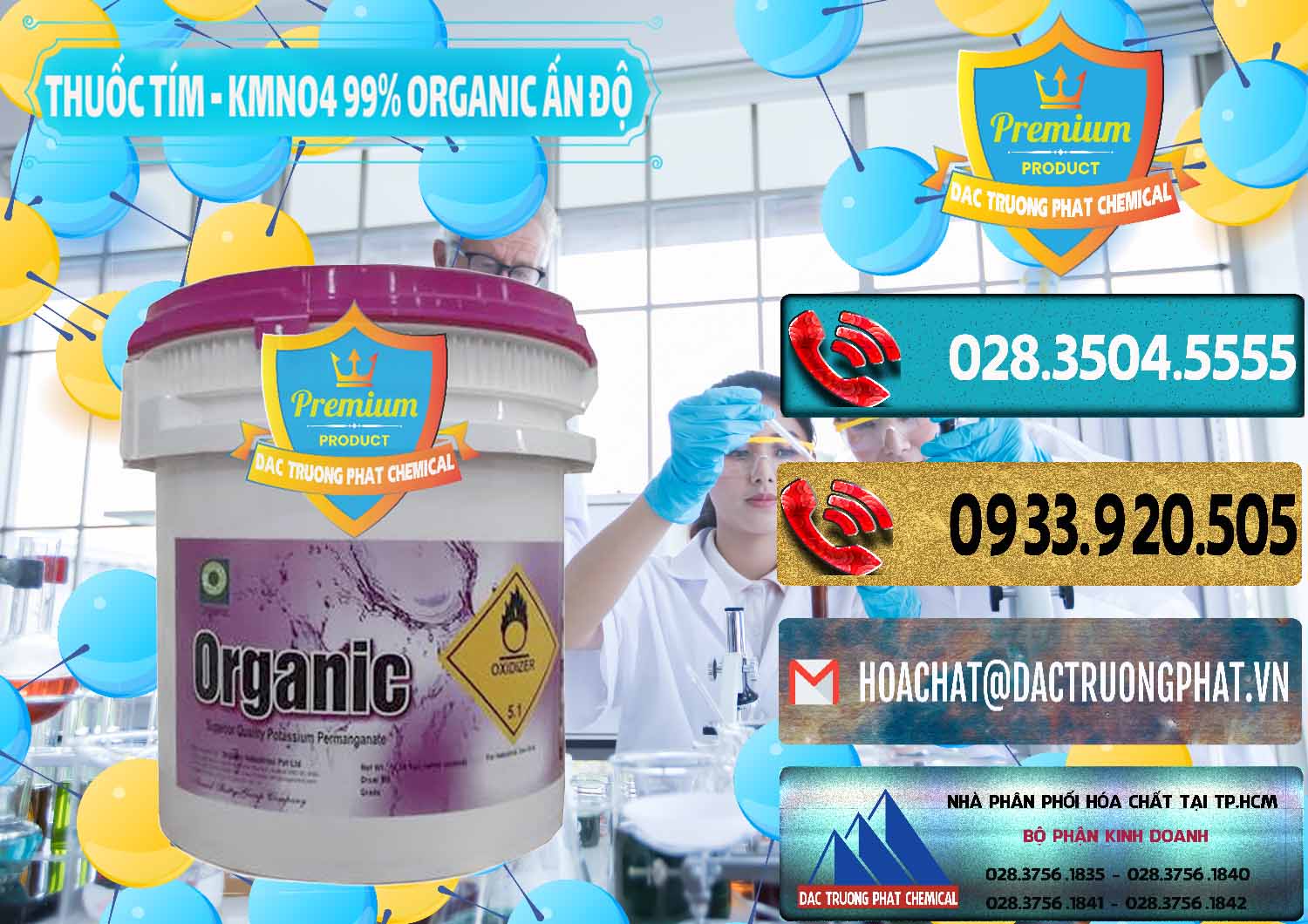 Phân phối - bán Thuốc Tím - KMNO4 99% Organic Ấn Độ India - 0216 - Chuyên phân phối & nhập khẩu hóa chất tại TP.HCM - hoachatdetnhuom.com