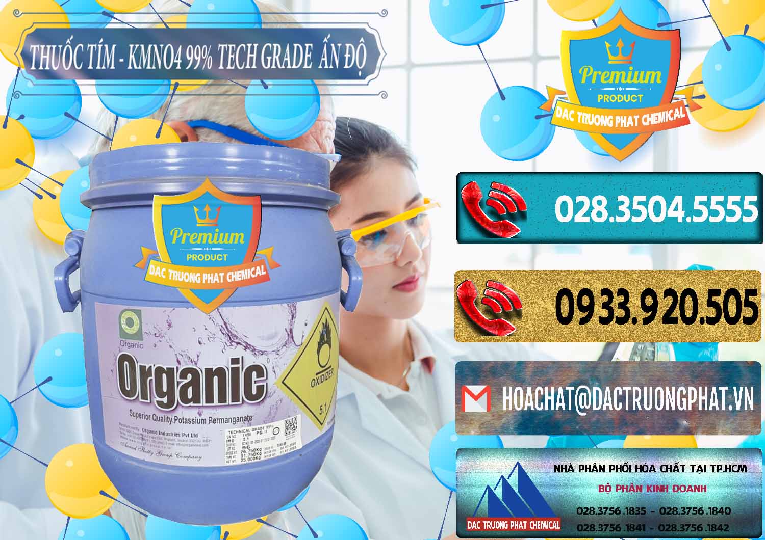 Công ty chuyên phân phối _ bán Thuốc Tím - KMNO4 99% Organic Group Ấn Độ India - 0250 - Chuyên nhập khẩu và cung cấp hóa chất tại TP.HCM - hoachatdetnhuom.com