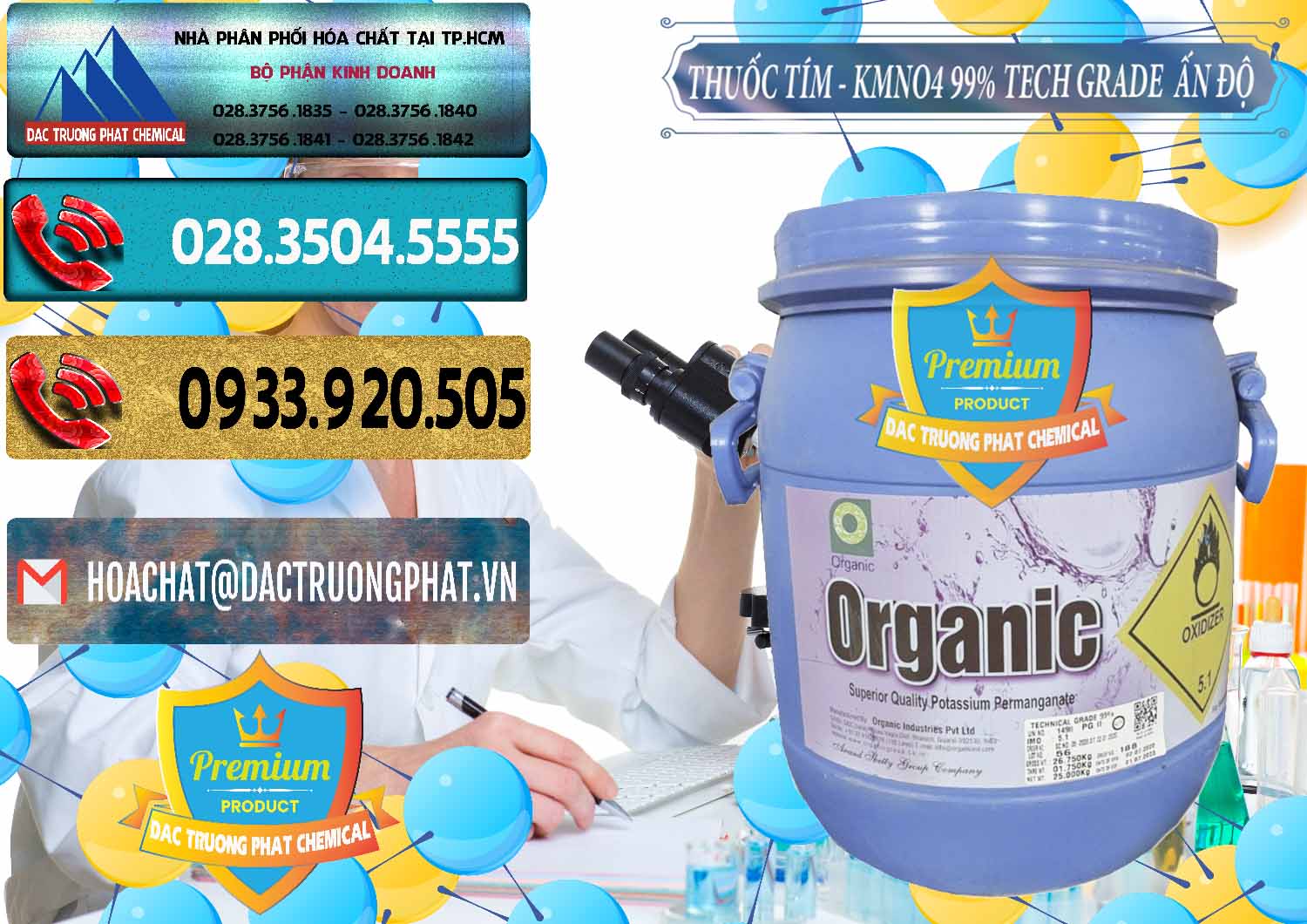 Nơi chuyên nhập khẩu & bán Thuốc Tím - KMNO4 99% Organic Group Ấn Độ India - 0250 - Phân phối - cung cấp hóa chất tại TP.HCM - hoachatdetnhuom.com