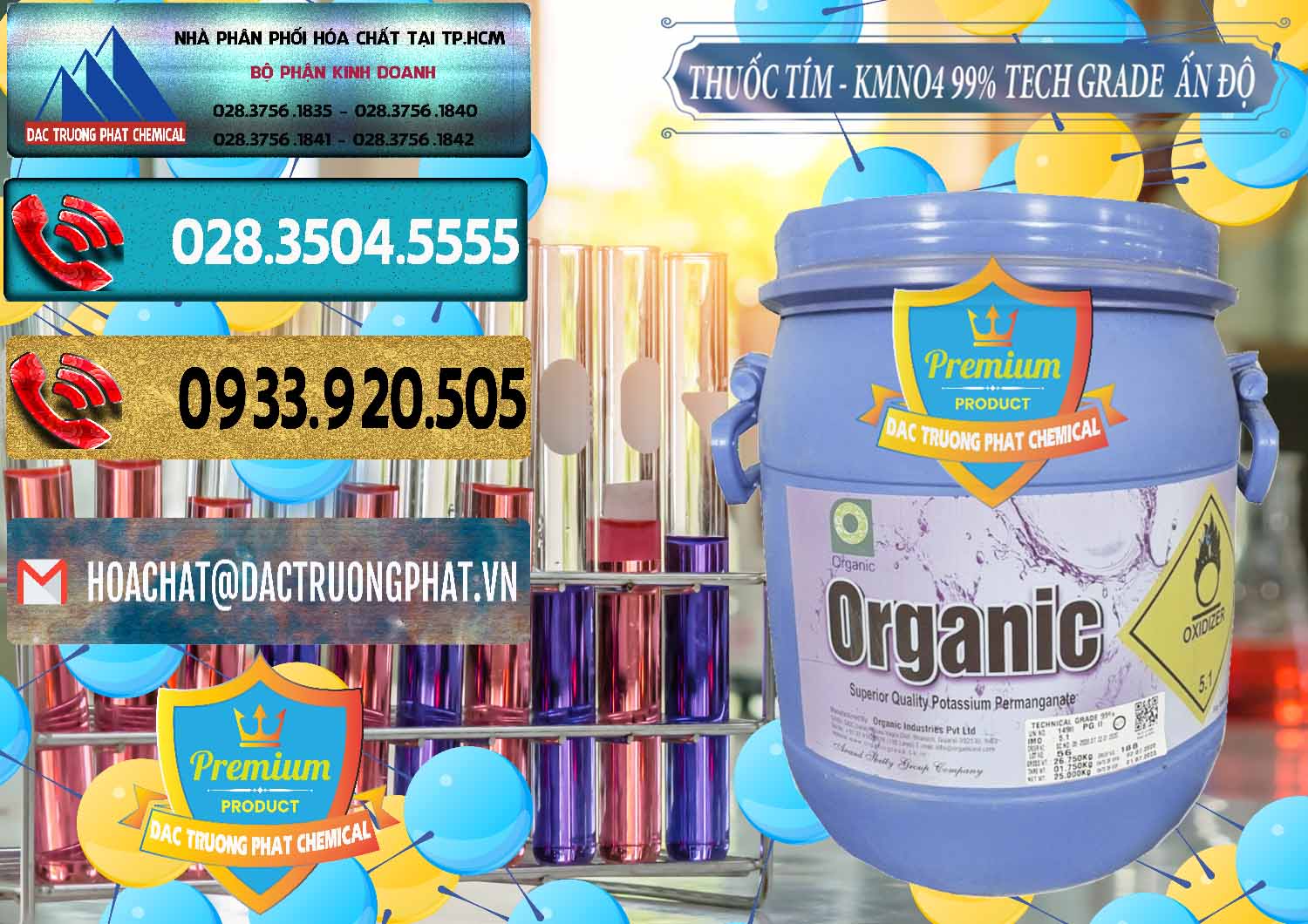 Cty chuyên nhập khẩu _ bán Thuốc Tím - KMNO4 99% Organic Group Ấn Độ India - 0250 - Đơn vị cung ứng ( phân phối ) hóa chất tại TP.HCM - hoachatdetnhuom.com