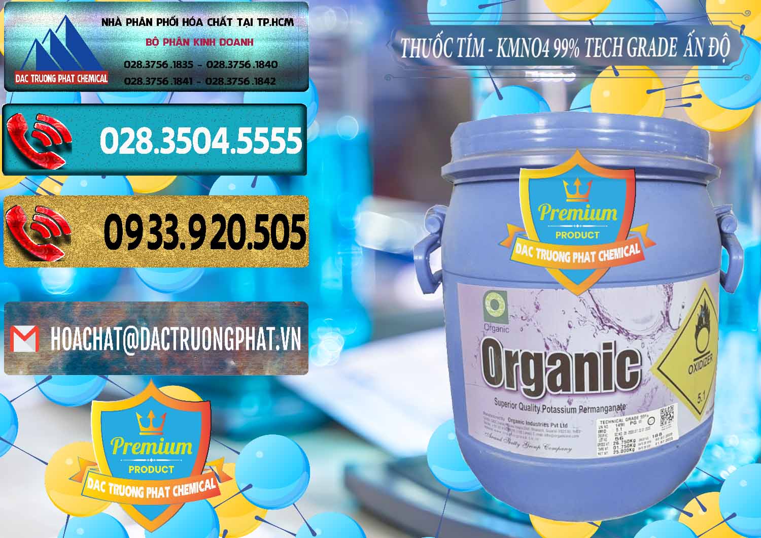 Nơi kinh doanh ( bán ) Thuốc Tím - KMNO4 99% Organic Group Ấn Độ India - 0250 - Chuyên cung cấp và kinh doanh hóa chất tại TP.HCM - hoachatdetnhuom.com