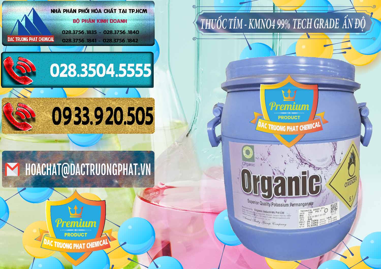 Nơi bán và phân phối Thuốc Tím - KMNO4 99% Organic Group Ấn Độ India - 0250 - Nơi cung cấp _ bán hóa chất tại TP.HCM - hoachatdetnhuom.com