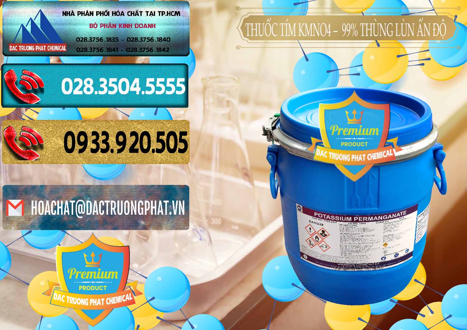 Cty chuyên bán & cung cấp Thuốc Tím - KMNO4 Thùng Lùn 99% Magnesia Chemicals Ấn Độ India - 0165 - Chuyên bán & phân phối hóa chất tại TP.HCM - hoachatdetnhuom.com