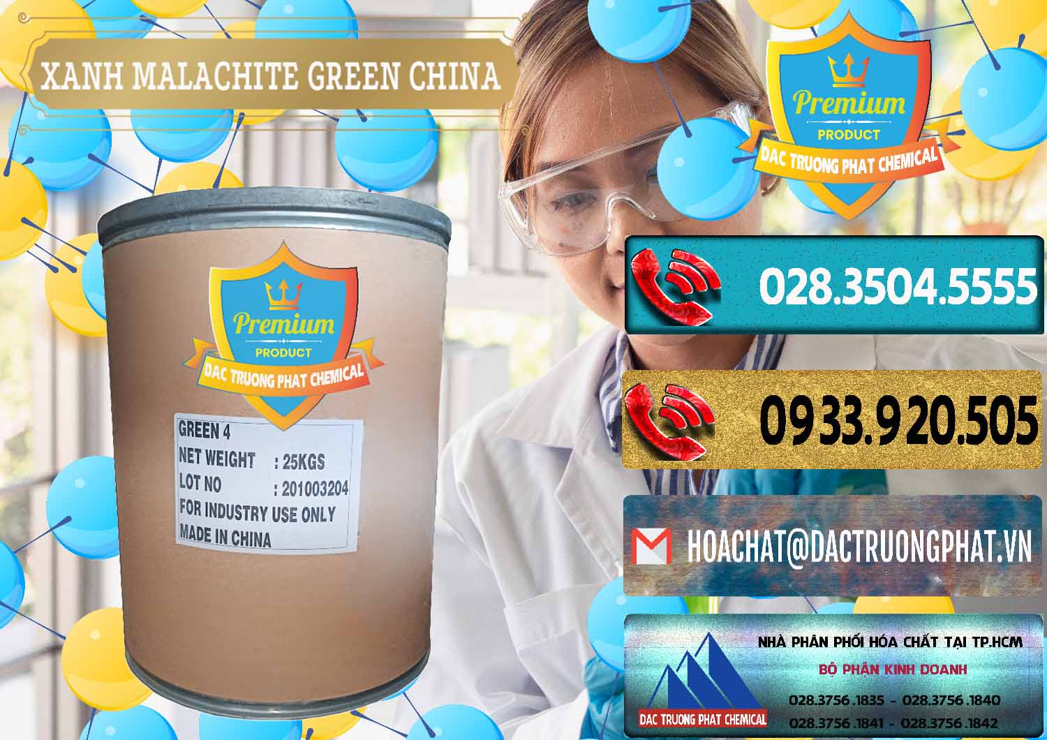 Đơn vị chuyên bán & cung cấp Xanh Malachite Green Trung Quốc China - 0325 - Công ty cung cấp _ phân phối hóa chất tại TP.HCM - hoachatdetnhuom.com