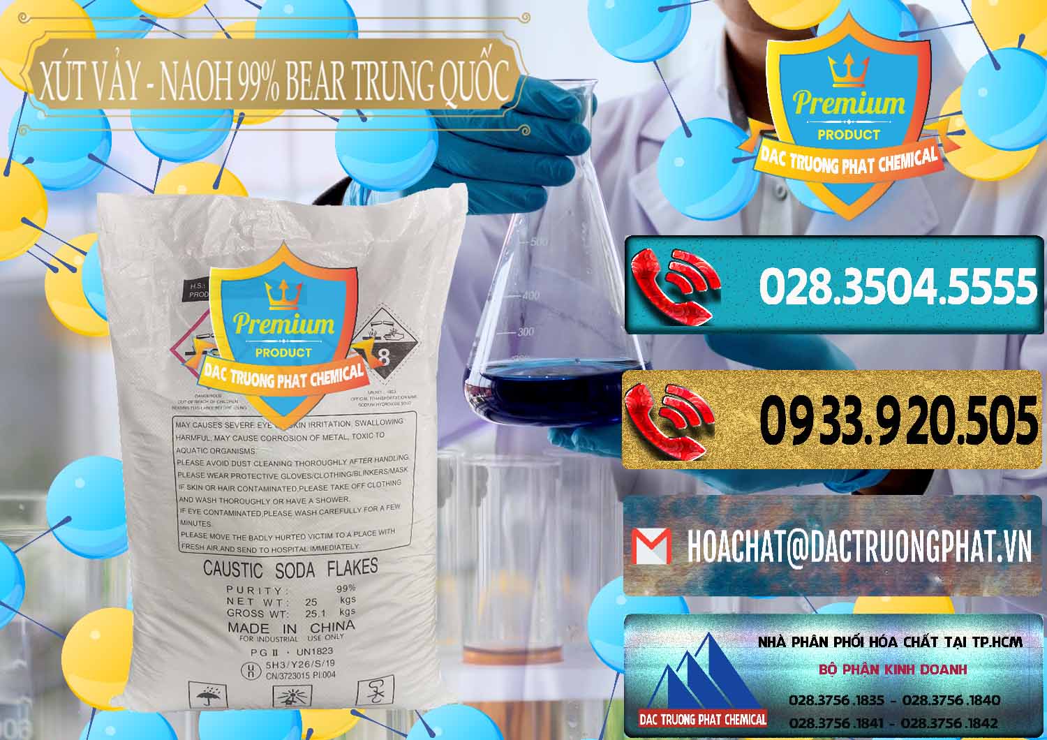 Cung cấp - bán Xút Vảy - NaOH Vảy 99% Bear Sơn Đông Trung Quốc China - 0175 - Nơi phân phối ( cung cấp ) hóa chất tại TP.HCM - hoachatdetnhuom.com