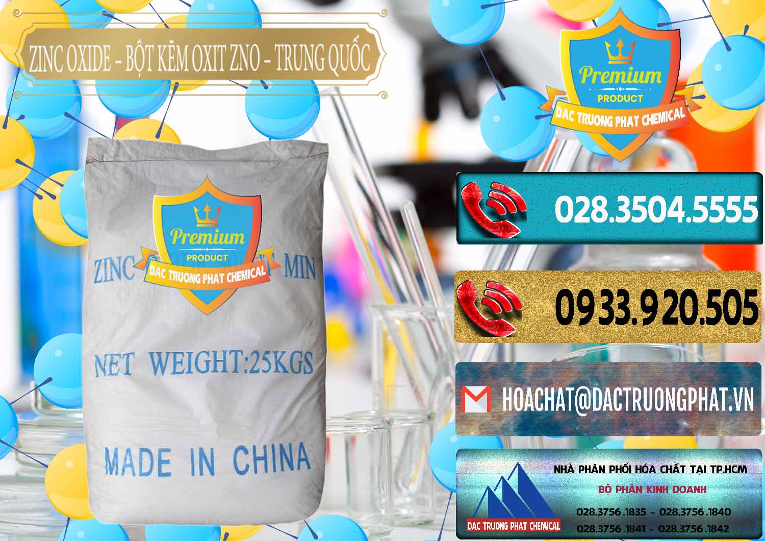 Công ty chuyên kinh doanh và bán Zinc Oxide - Bột Kẽm Oxit ZNO Trung Quốc China - 0182 - Cty chuyên nhập khẩu ( cung cấp ) hóa chất tại TP.HCM - hoachatdetnhuom.com