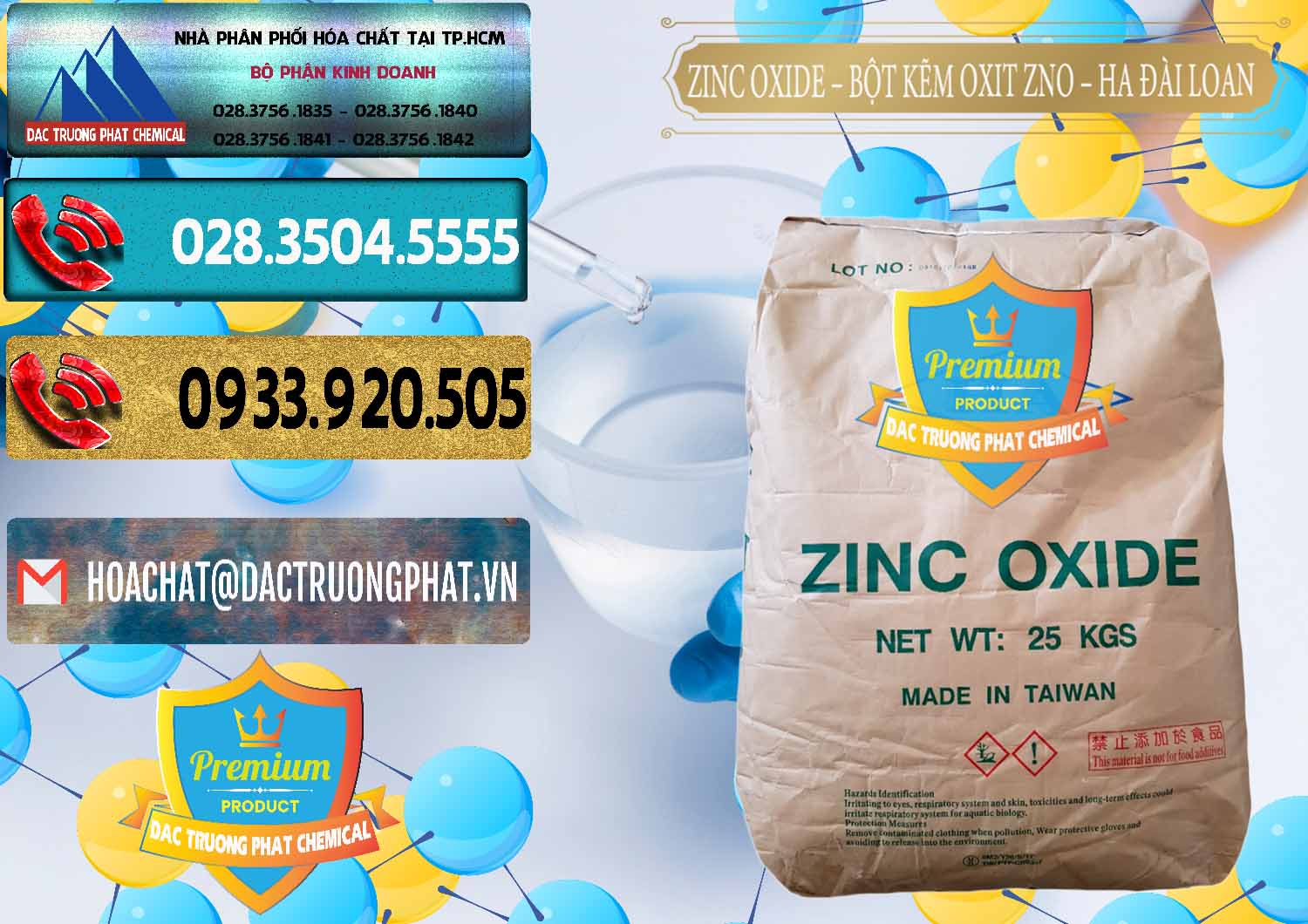 Cty kinh doanh _ bán Zinc Oxide - Bột Kẽm Oxit ZNO HA Đài Loan Taiwan - 0180 - Cty cung ứng & phân phối hóa chất tại TP.HCM - hoachatdetnhuom.com