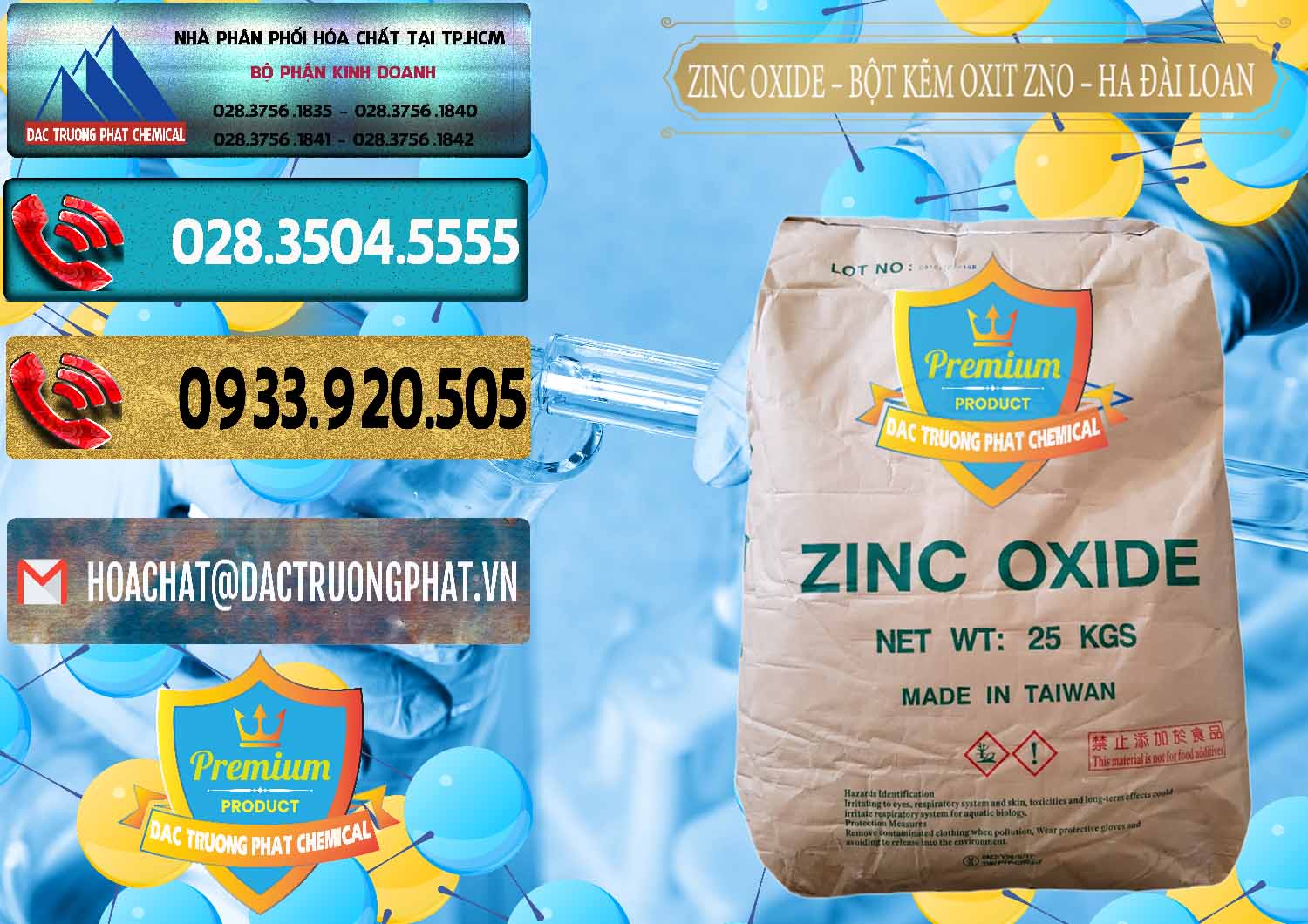Đơn vị chuyên nhập khẩu - bán Zinc Oxide - Bột Kẽm Oxit ZNO HA Đài Loan Taiwan - 0180 - Đơn vị bán & cung cấp hóa chất tại TP.HCM - hoachatdetnhuom.com