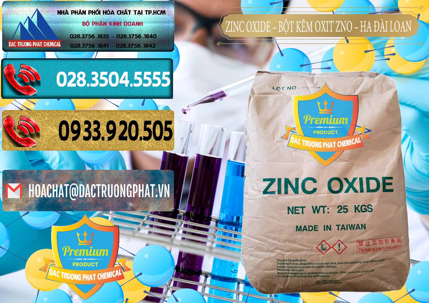 Cty nhập khẩu - bán Zinc Oxide - Bột Kẽm Oxit ZNO HA Đài Loan Taiwan - 0180 - Cty phân phối & nhập khẩu hóa chất tại TP.HCM - hoachatdetnhuom.com