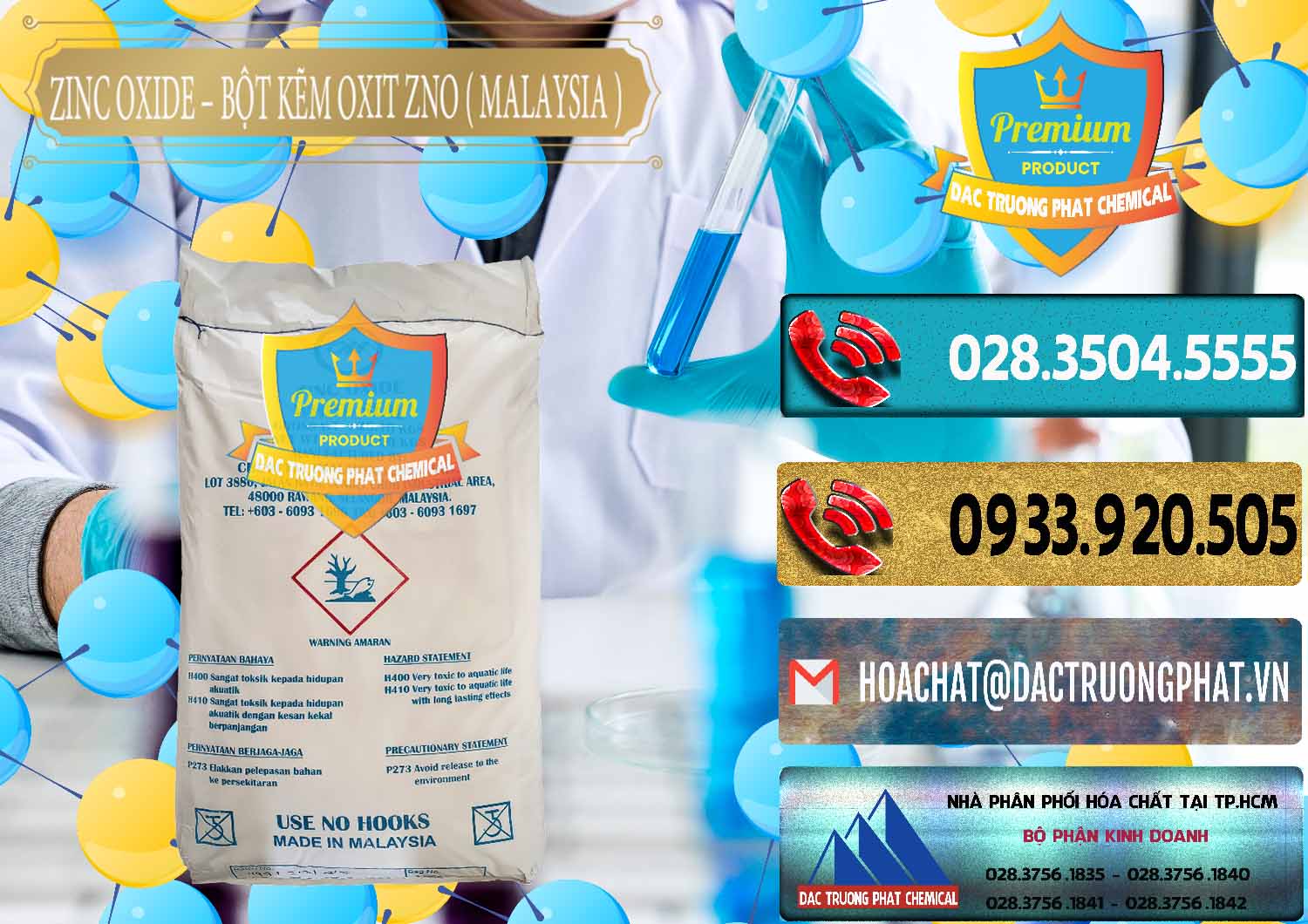 Cty chuyên kinh doanh - bán Zinc Oxide - Bột Kẽm Oxit ZNO Malaysia - 0179 - Phân phối & nhập khẩu hóa chất tại TP.HCM - hoachatdetnhuom.com
