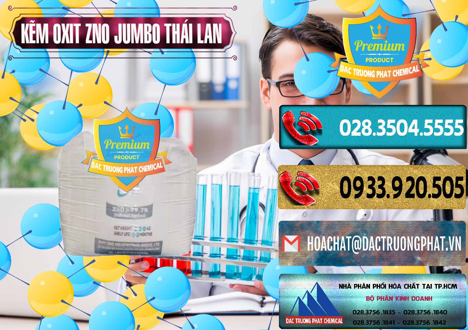 Nhà nhập khẩu _ bán Zinc Oxide - Bột Kẽm Oxit ZNO Jumbo Bành Thái Lan Thailand - 0370 - Đơn vị nhập khẩu và cung cấp hóa chất tại TP.HCM - hoachatdetnhuom.com