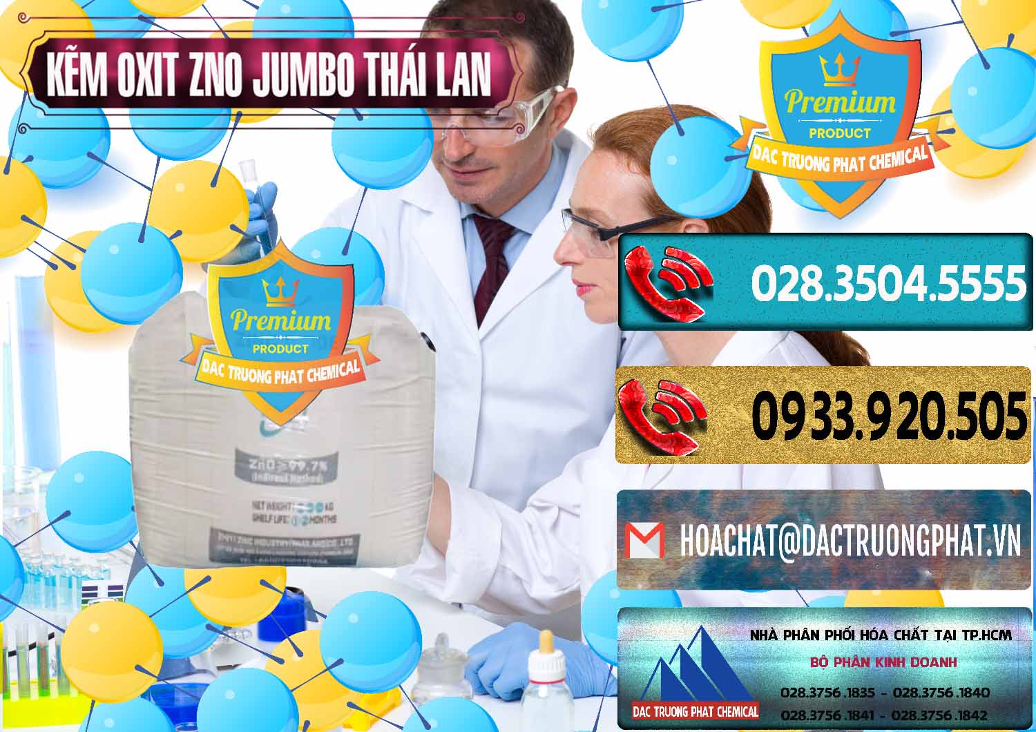 Nơi kinh doanh _ bán Zinc Oxide - Bột Kẽm Oxit ZNO Jumbo Bành Thái Lan Thailand - 0370 - Cty chuyên cung ứng - phân phối hóa chất tại TP.HCM - hoachatdetnhuom.com