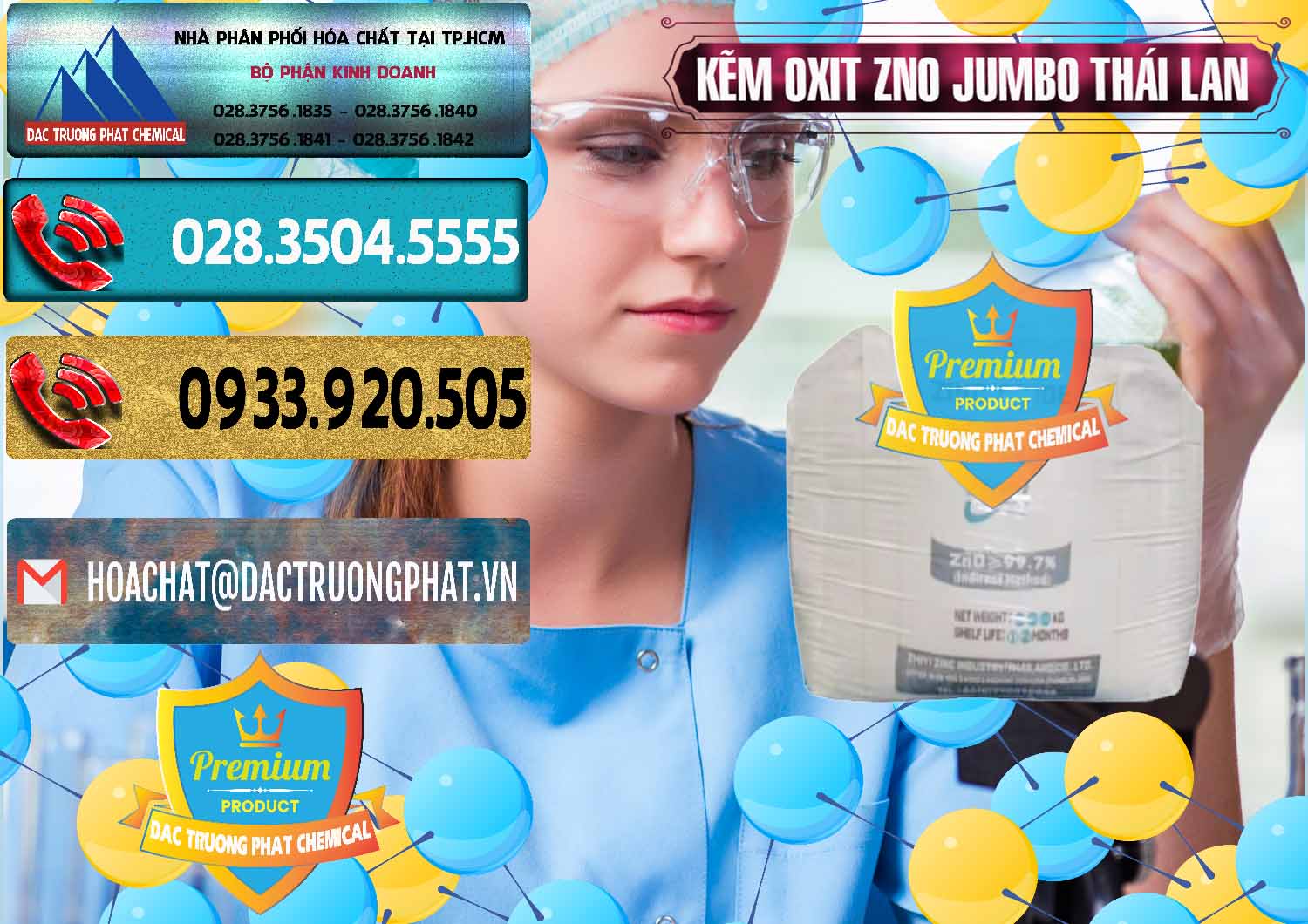 Chuyên bán - phân phối Zinc Oxide - Bột Kẽm Oxit ZNO Jumbo Bành Thái Lan Thailand - 0370 - Cty phân phối & bán hóa chất tại TP.HCM - hoachatdetnhuom.com